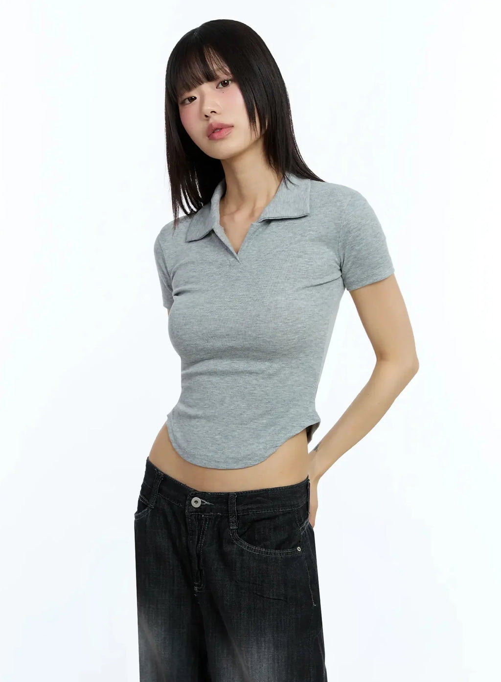 Collared Slim-Fit Tee IU524