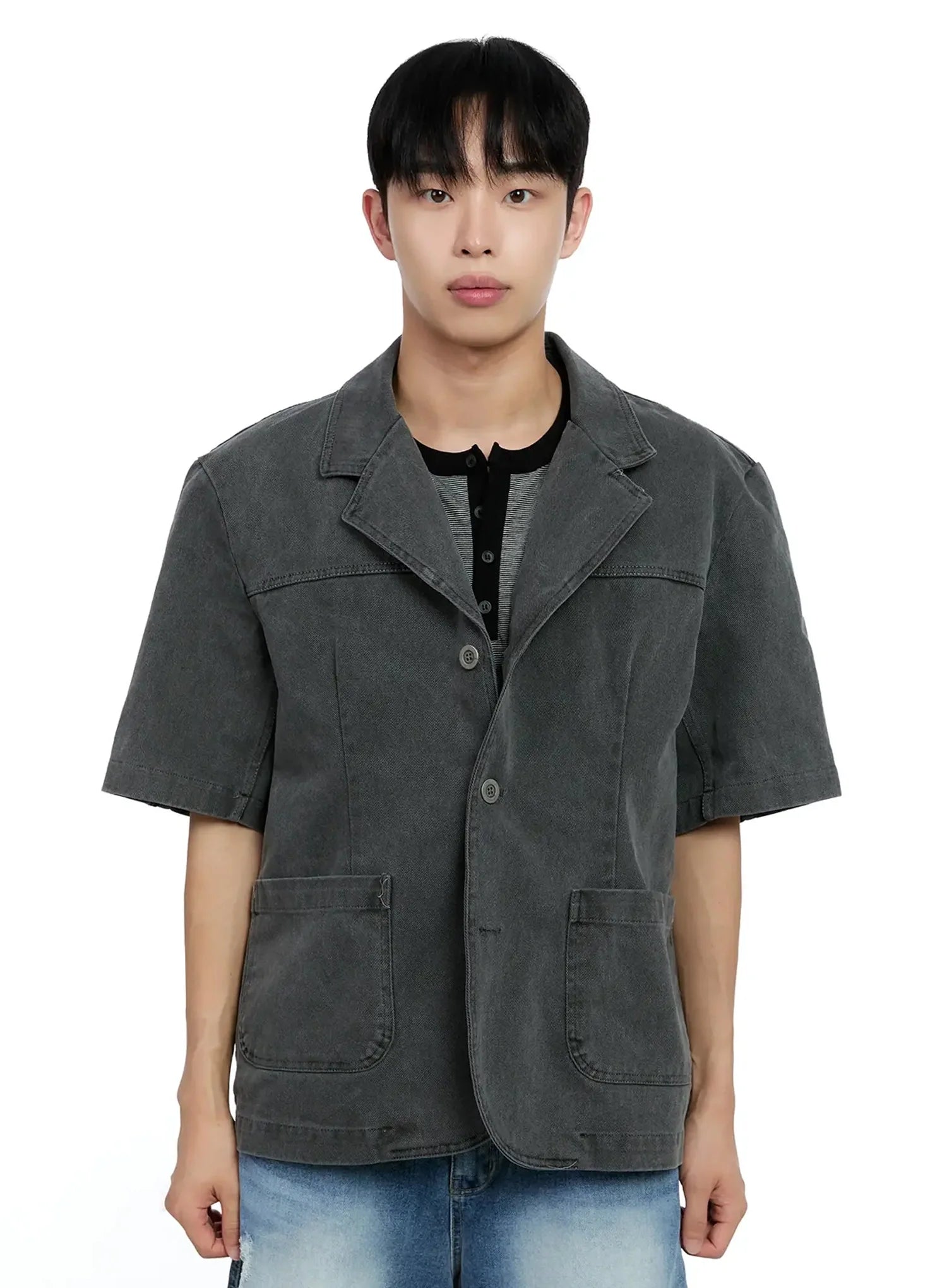 Men's Short-Sleeve Button-Up IG520