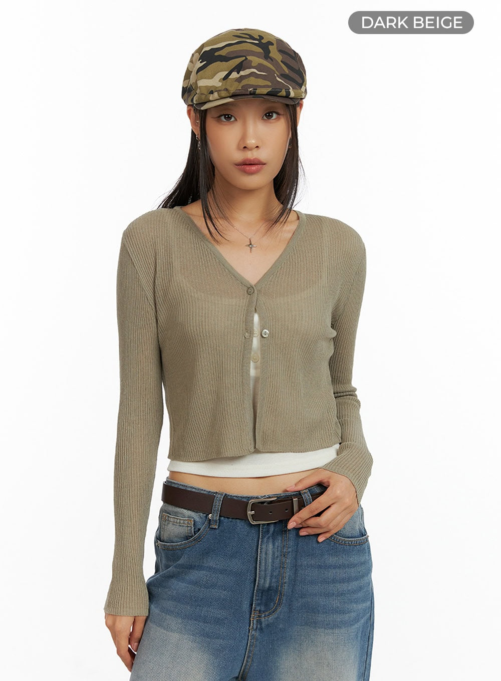 Sheer Buttoned Cardigan IL409