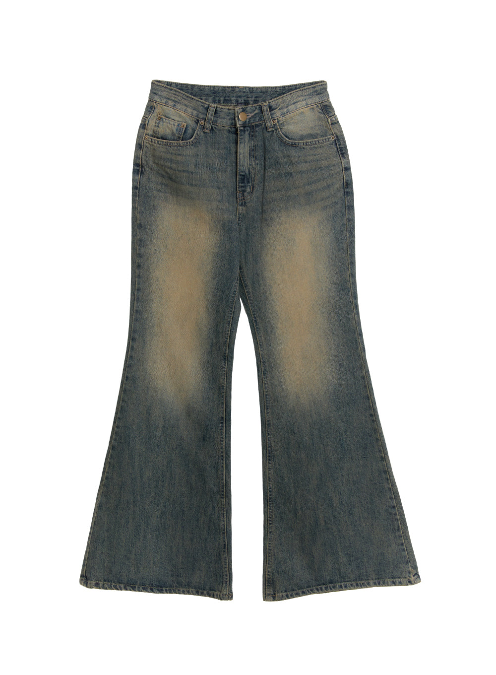 Kourtney Vintage Wash Flared Jeans IF510