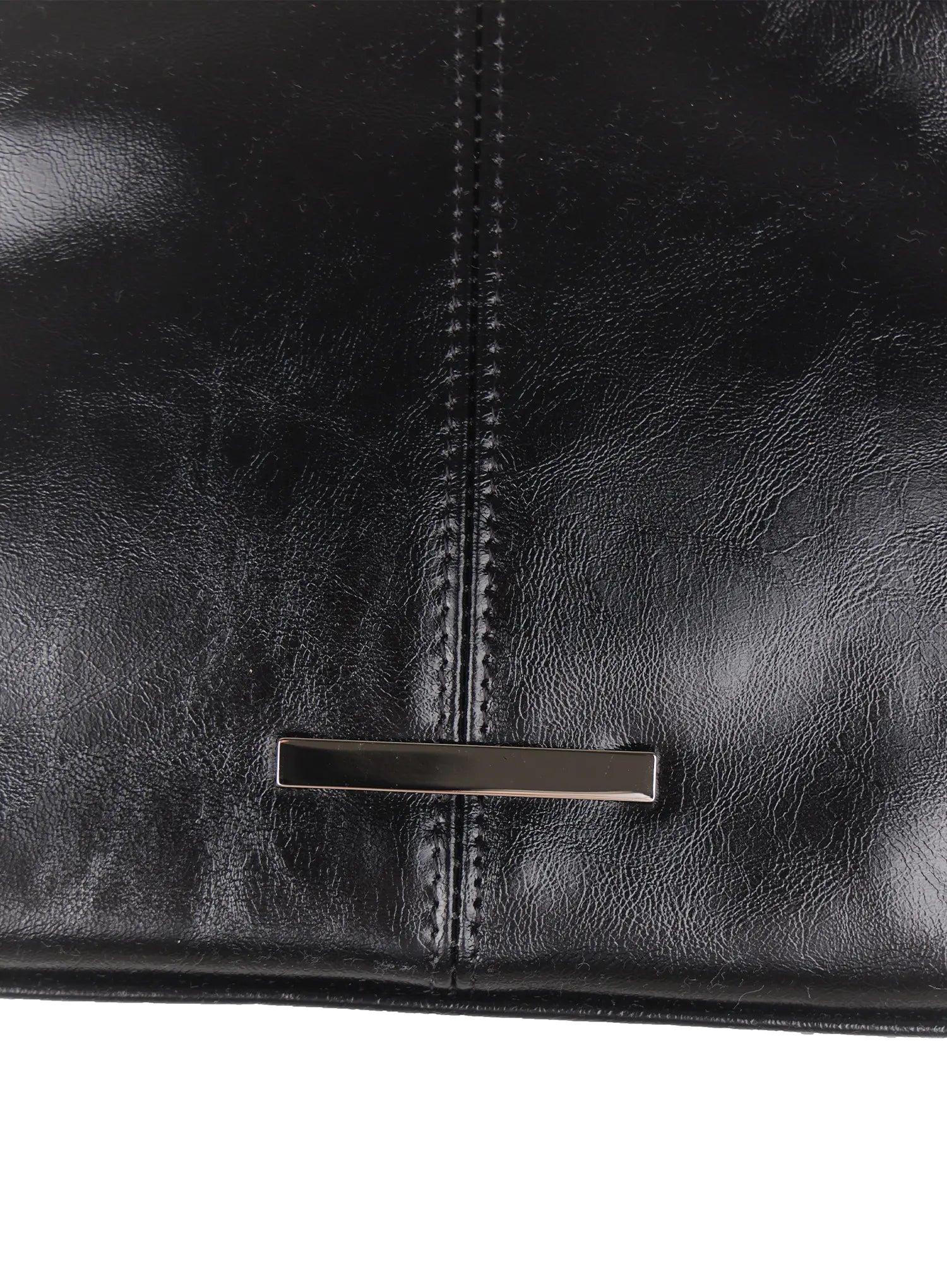 Faux Leather Square Shoulder Bag IU509