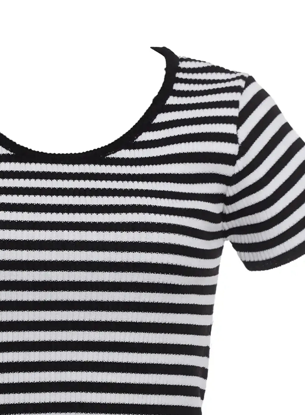 Casual Striped Knit T-Shirt IC503