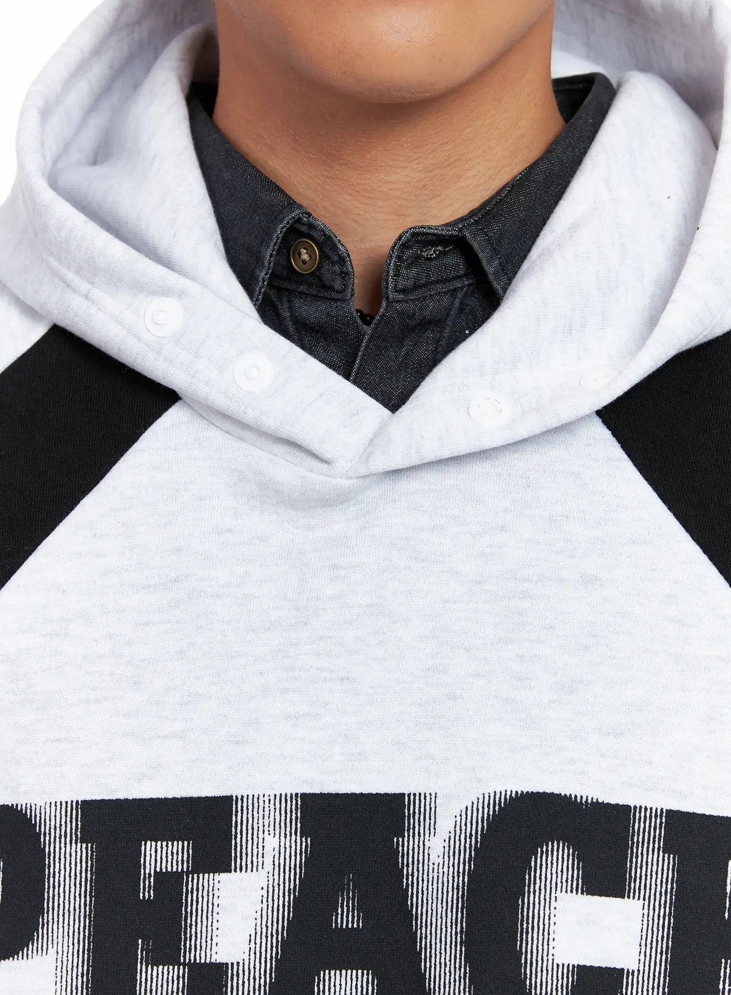 Men's Raglan Graphic High Neck Hoodie IS510