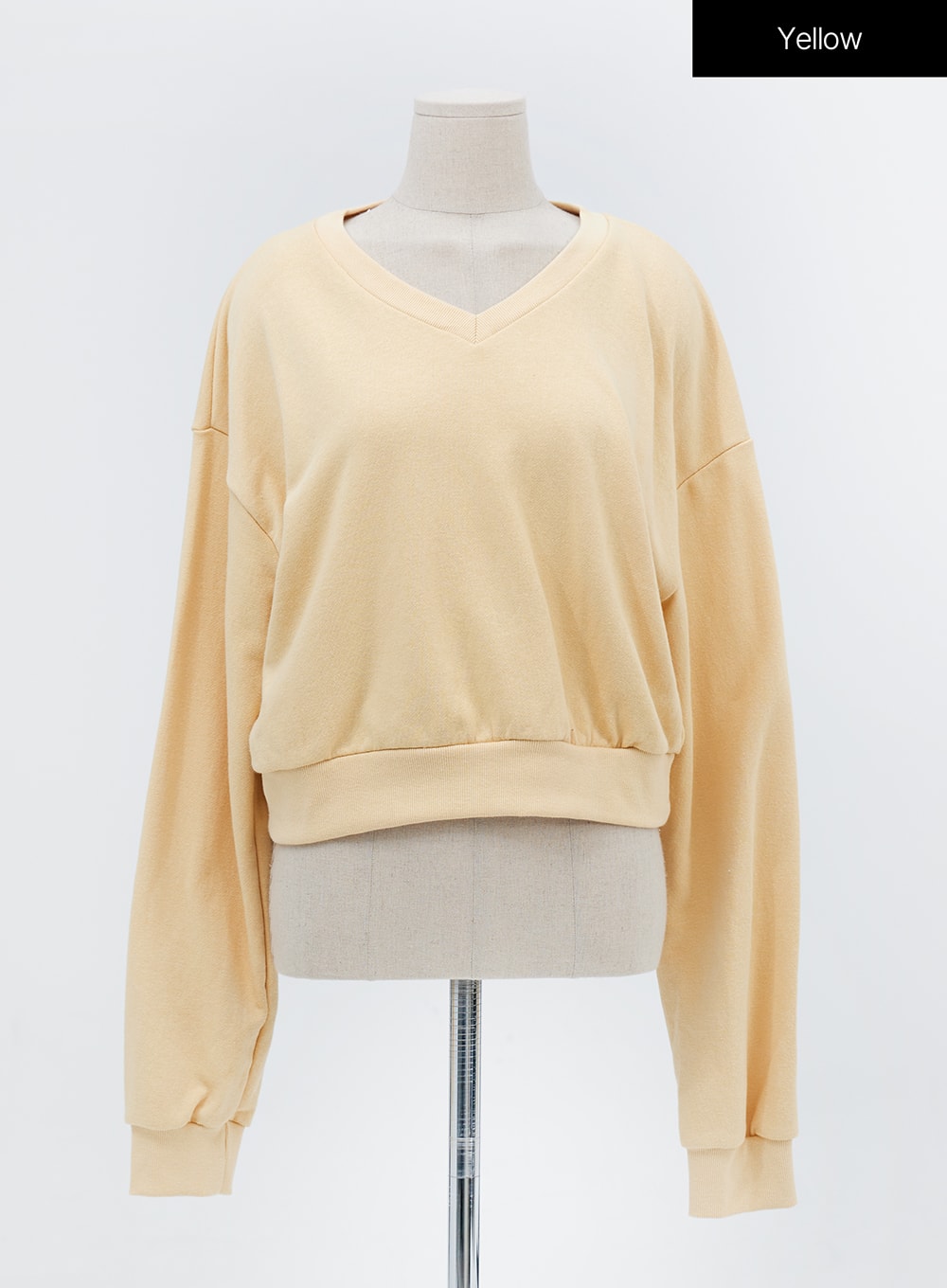 Basic V-Neck Cropped Sweatshirt IG24