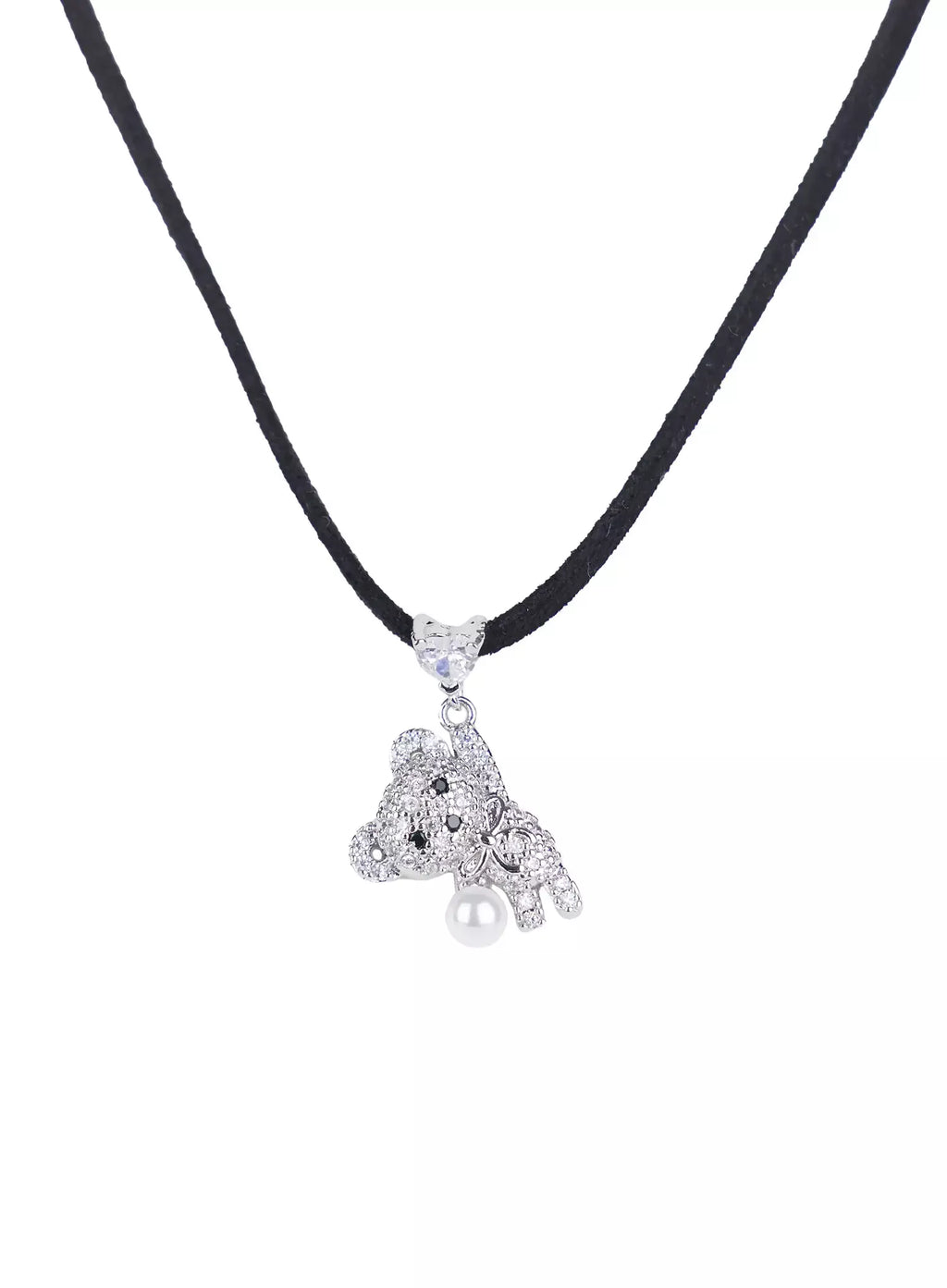 ACC Onkapo Teddy with a Ball Black Cord Necklace IG507