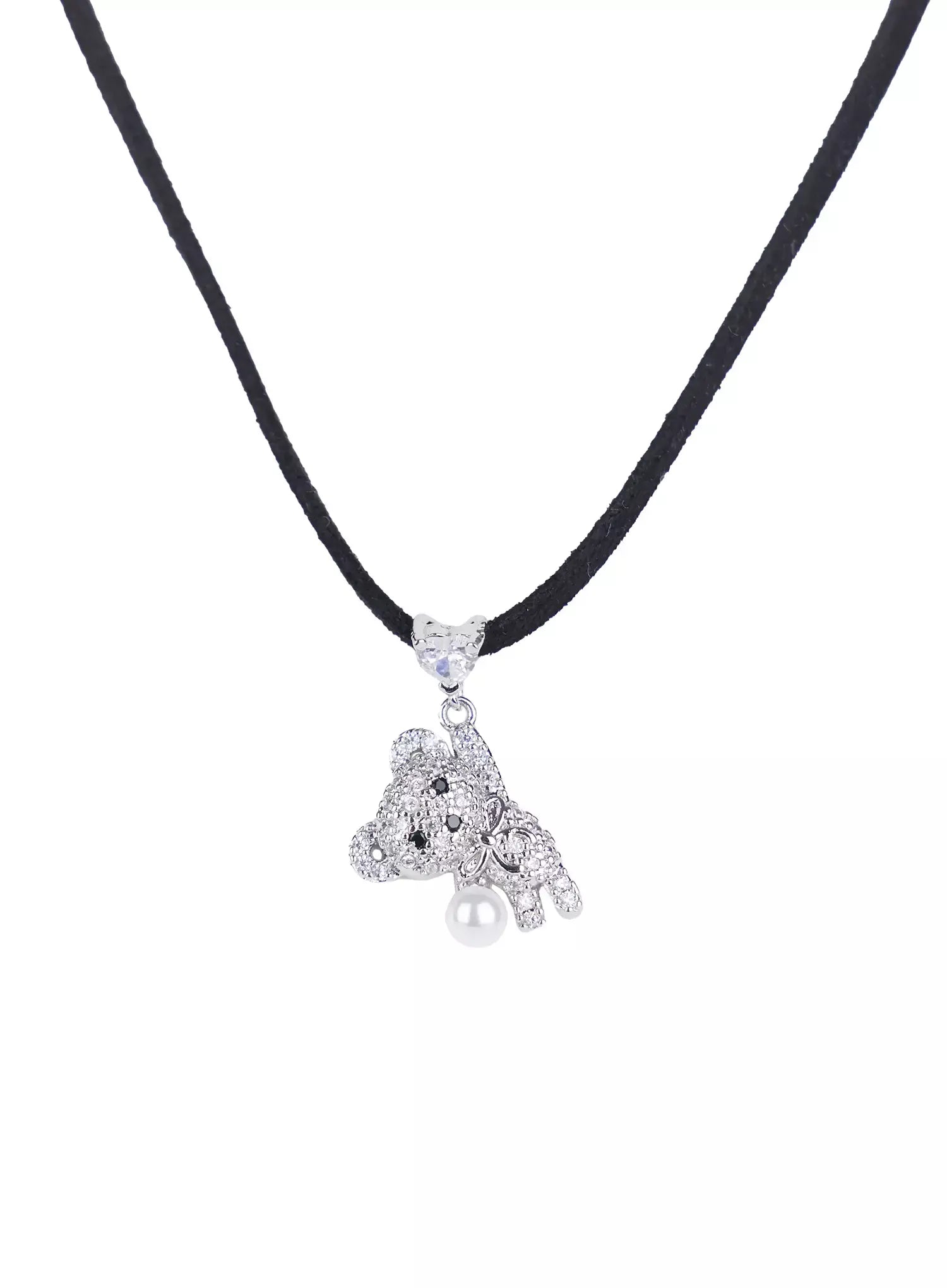 ACC Onkapo Teddy with a Ball Black Cord Necklace IG507