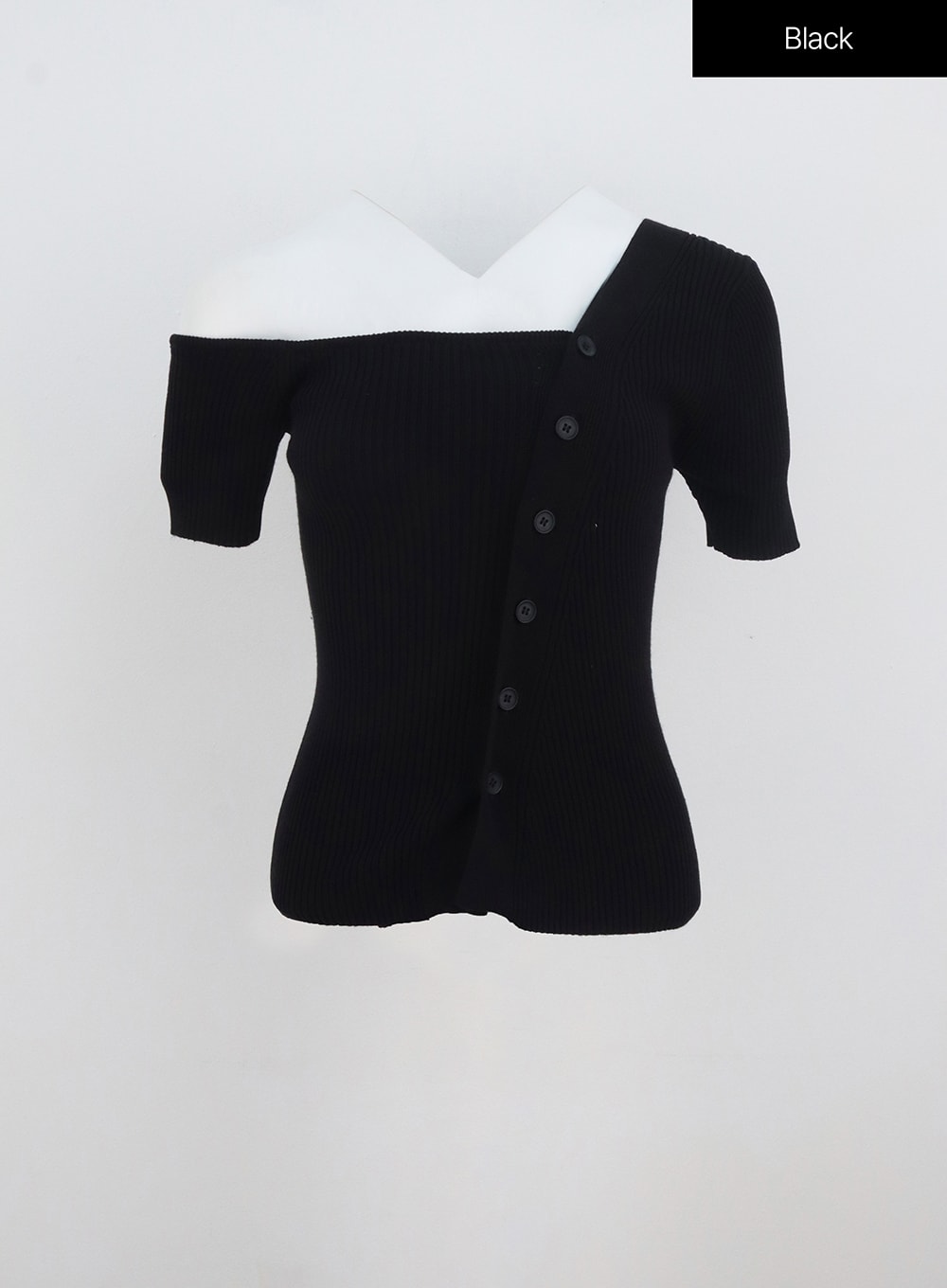 Off-Shoulder Ribbed Top IL326