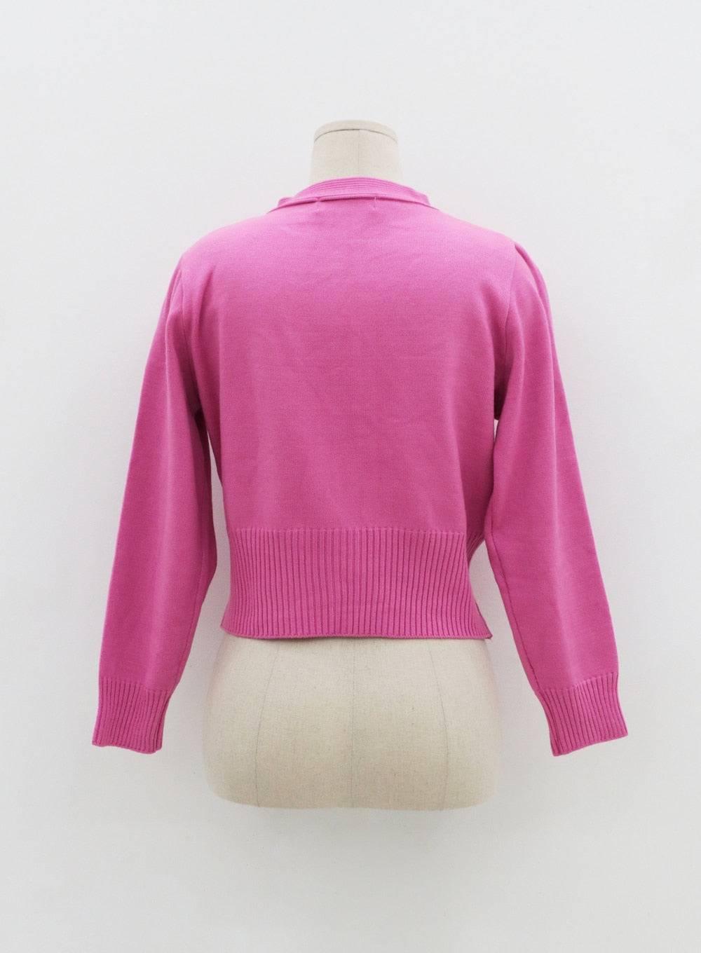 S Lettering Knit Long Sleeve Zip Up IS06