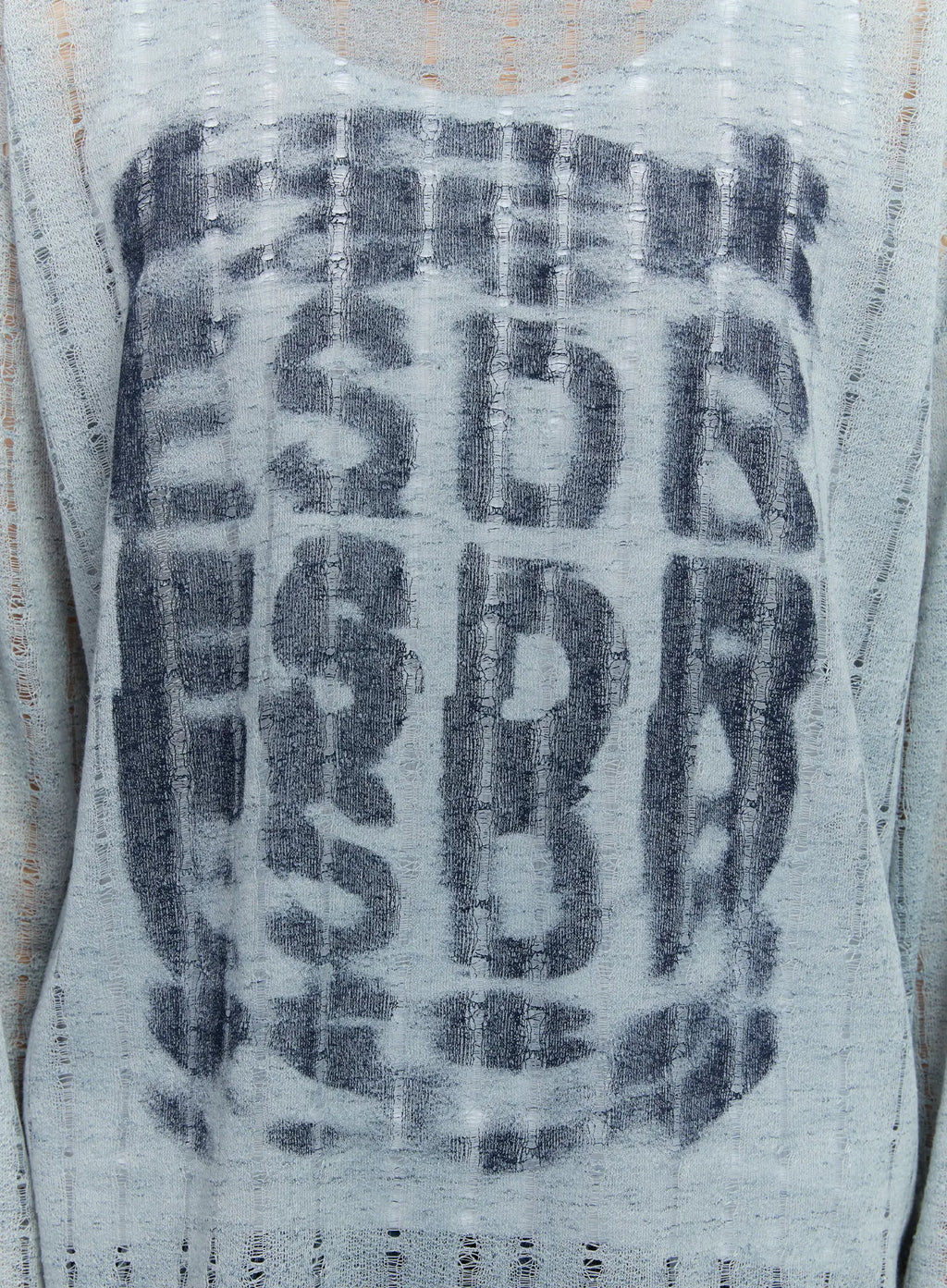 Men's Grunge Oversized Open Knit Sweater IG515