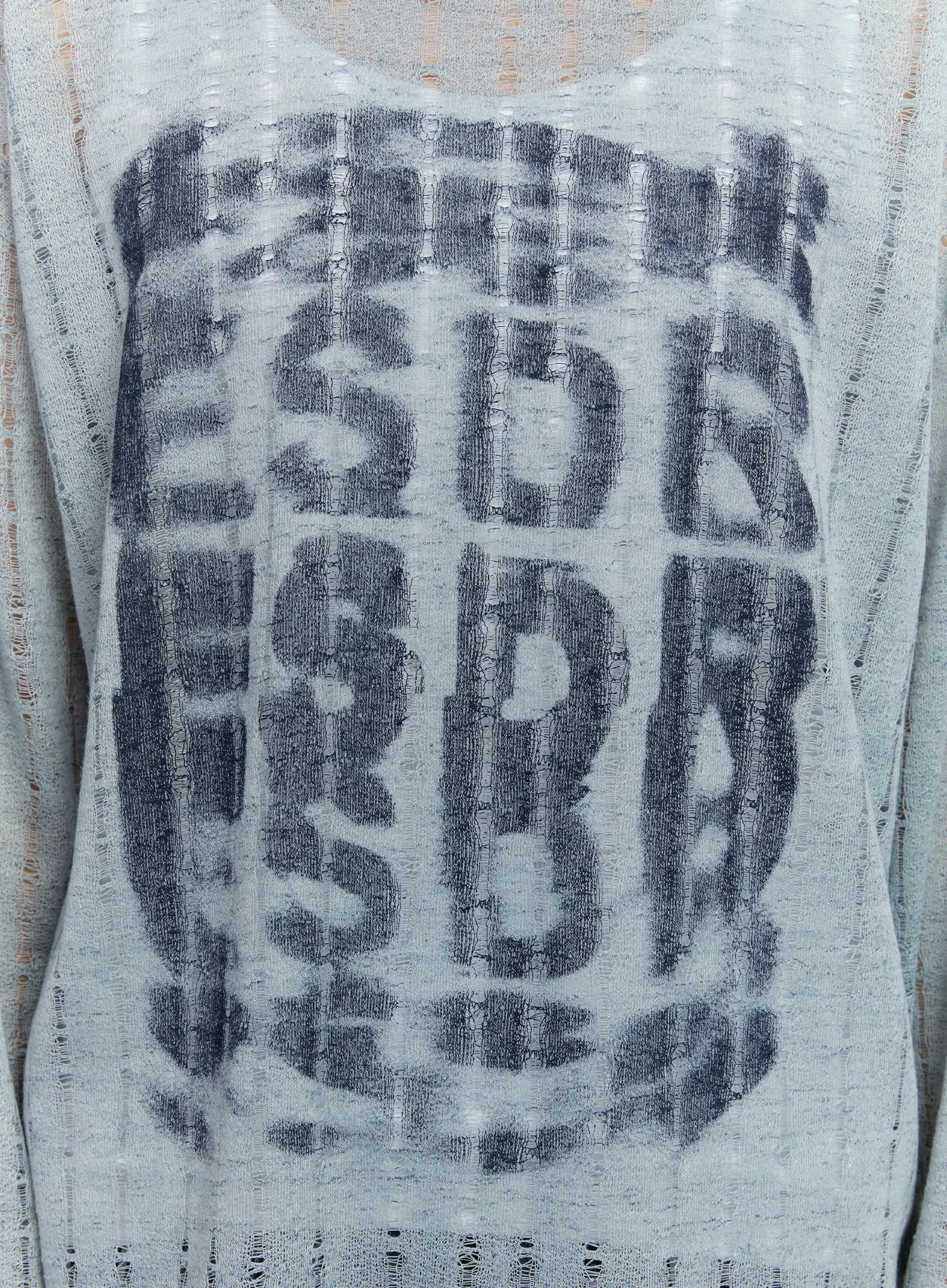 Men's Grunge Oversized Open Knit Sweater IG515