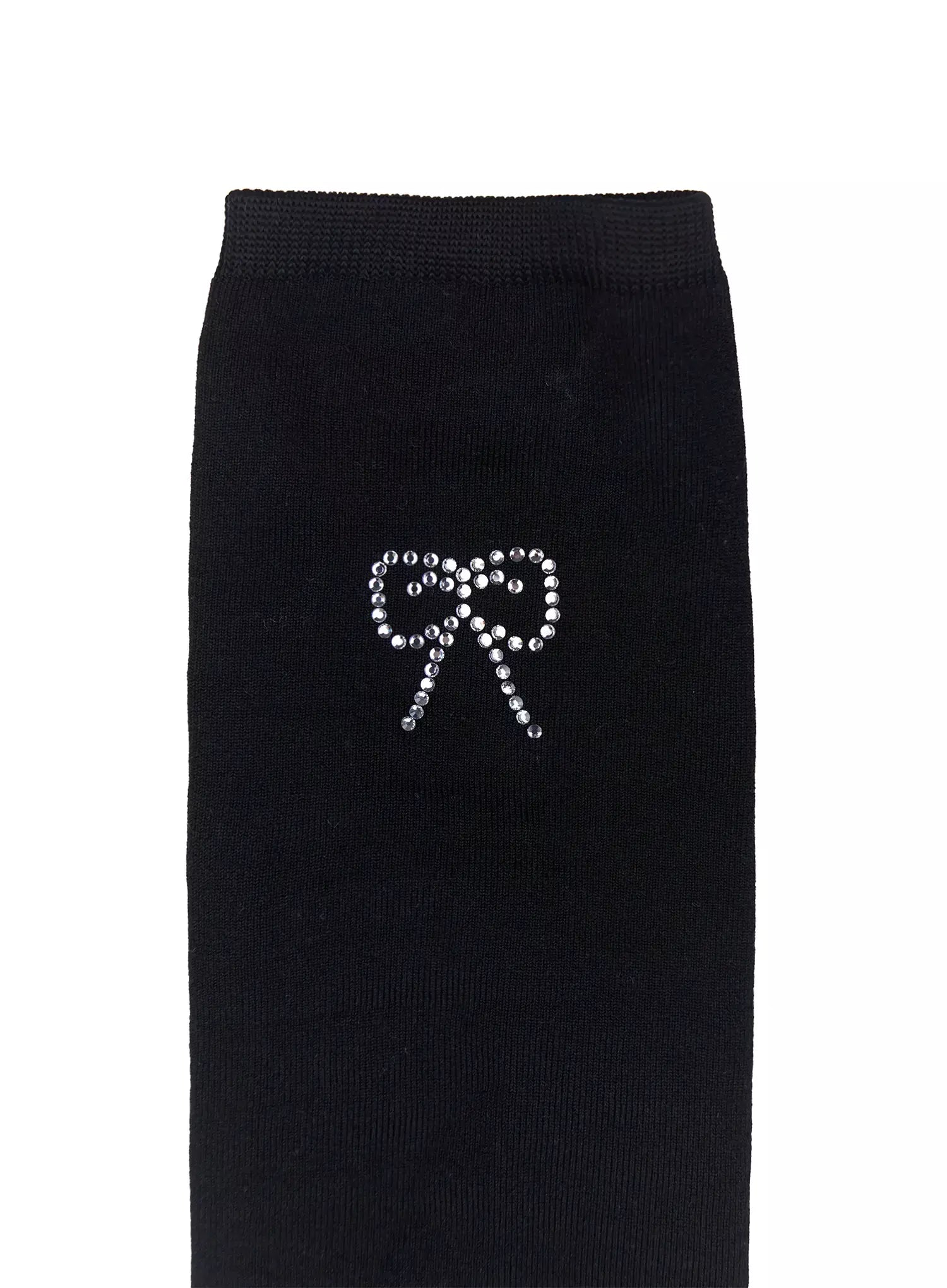 Rhinestone Heart Knee-High Socks IL531