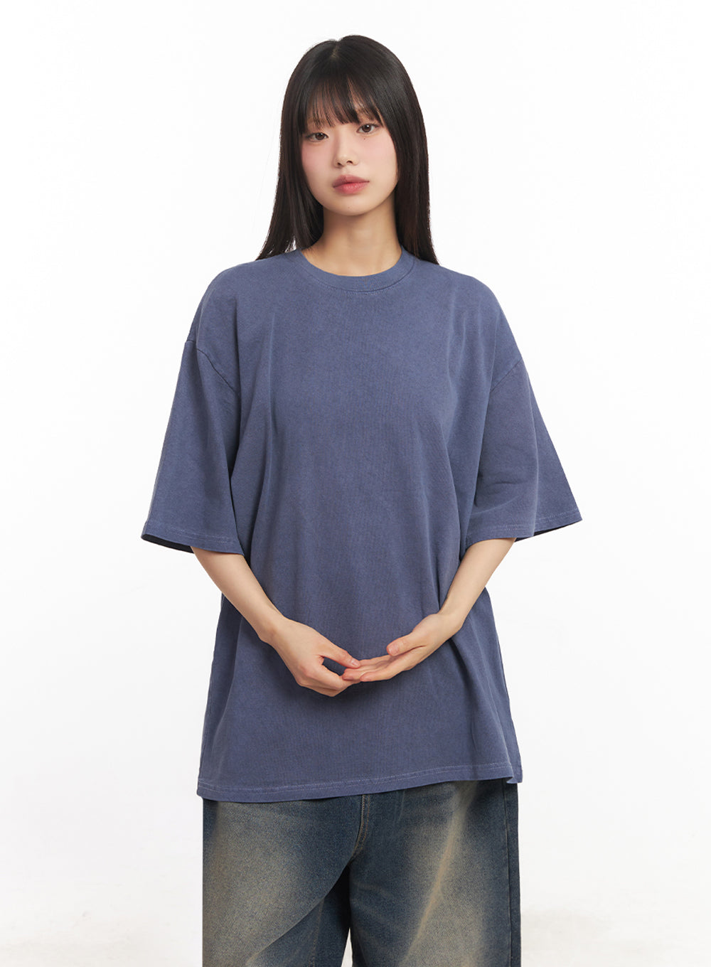 Essential Cotton Canvas Oversize T-Shirt IY502