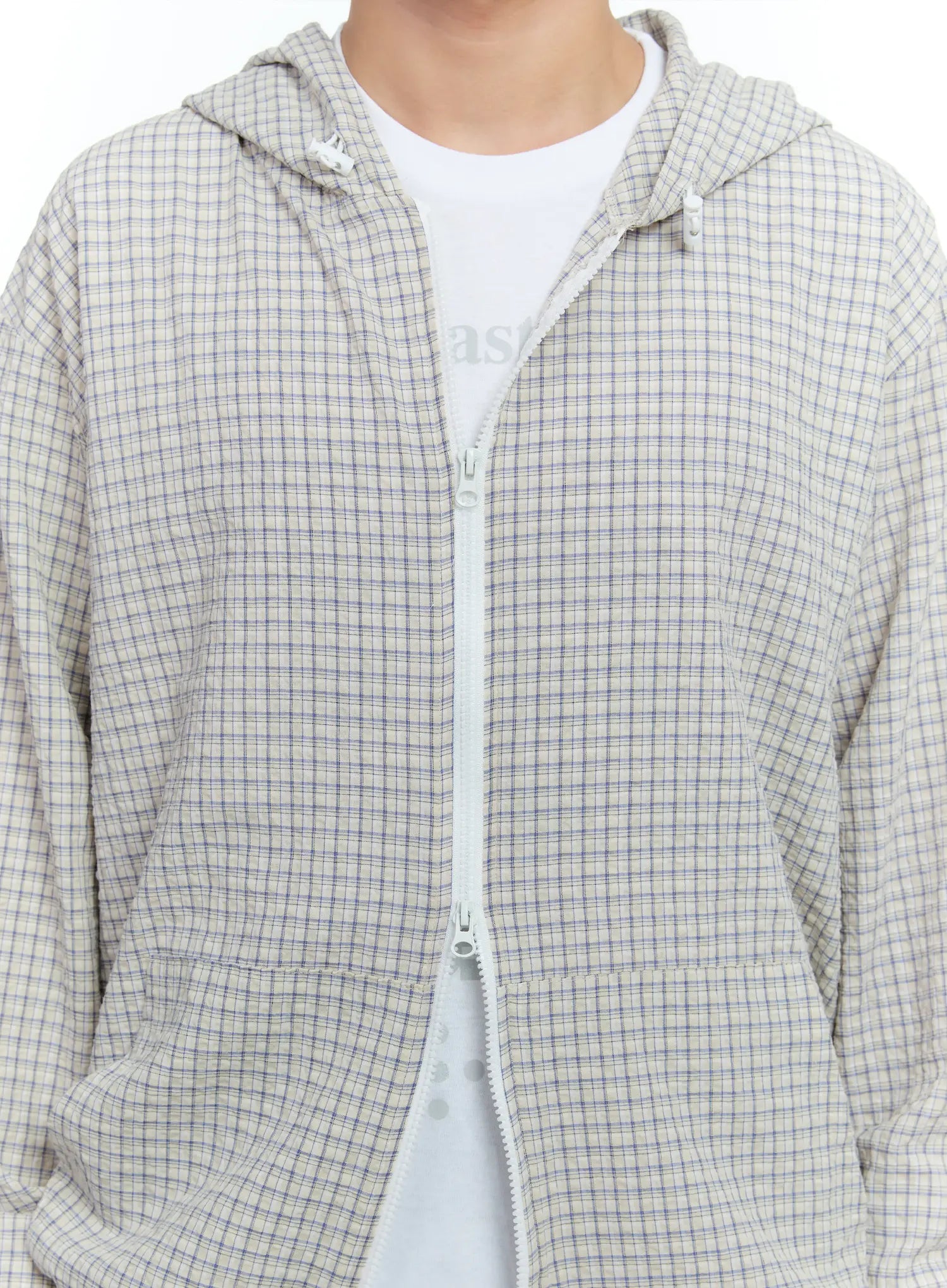 Men's Checkered Windbreaker Jacket IG515