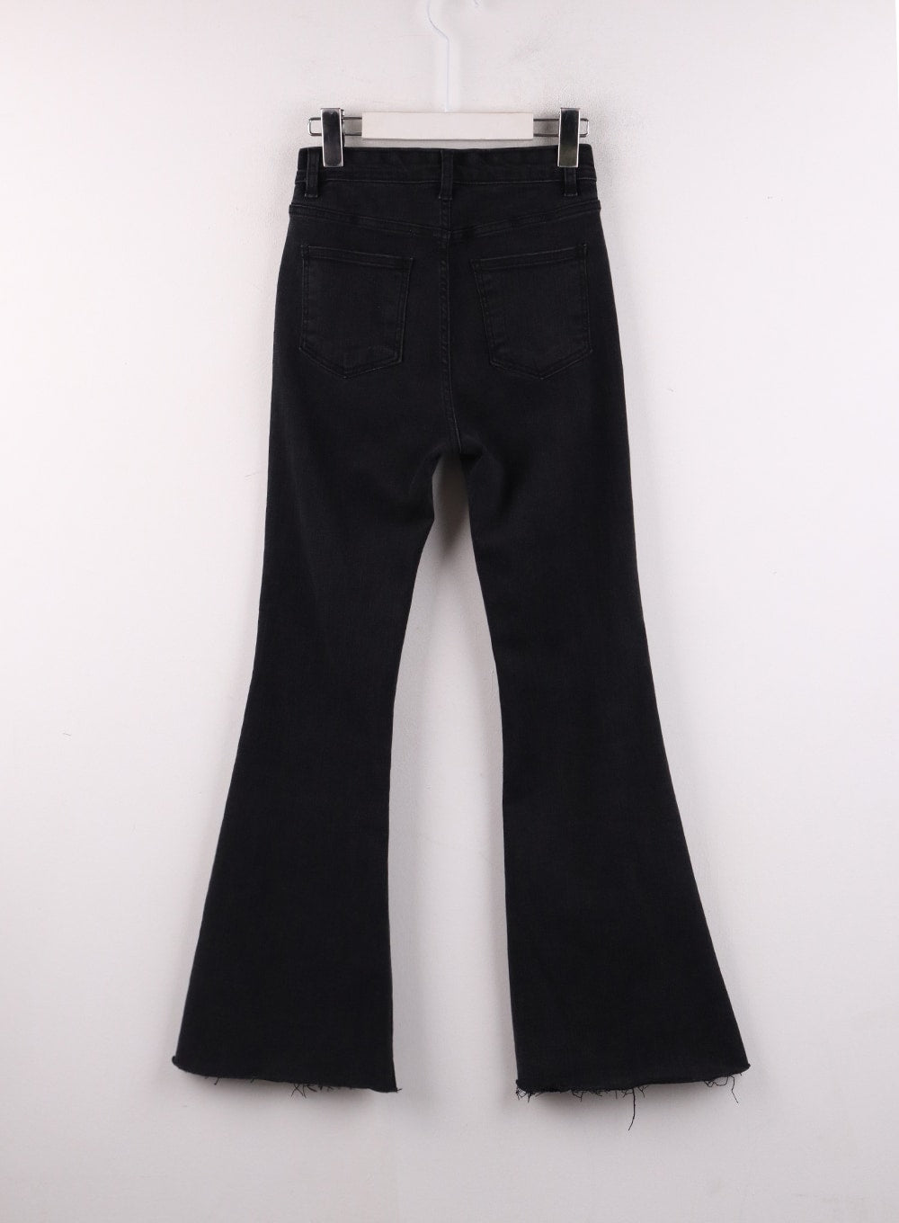 Mid Waist Button Flared Jeans IF402
