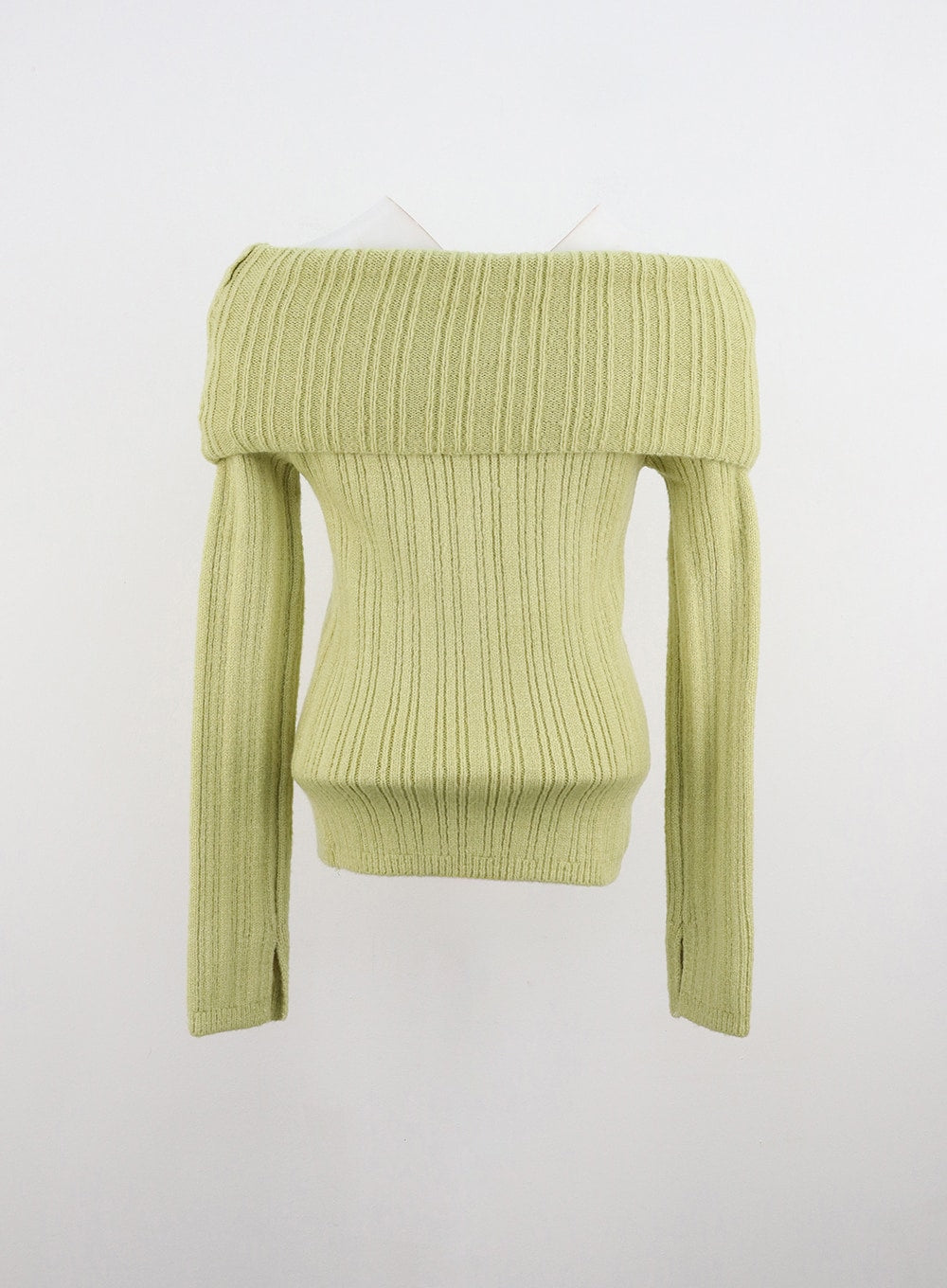 Off-Shoulder Rib Sweater IO320
