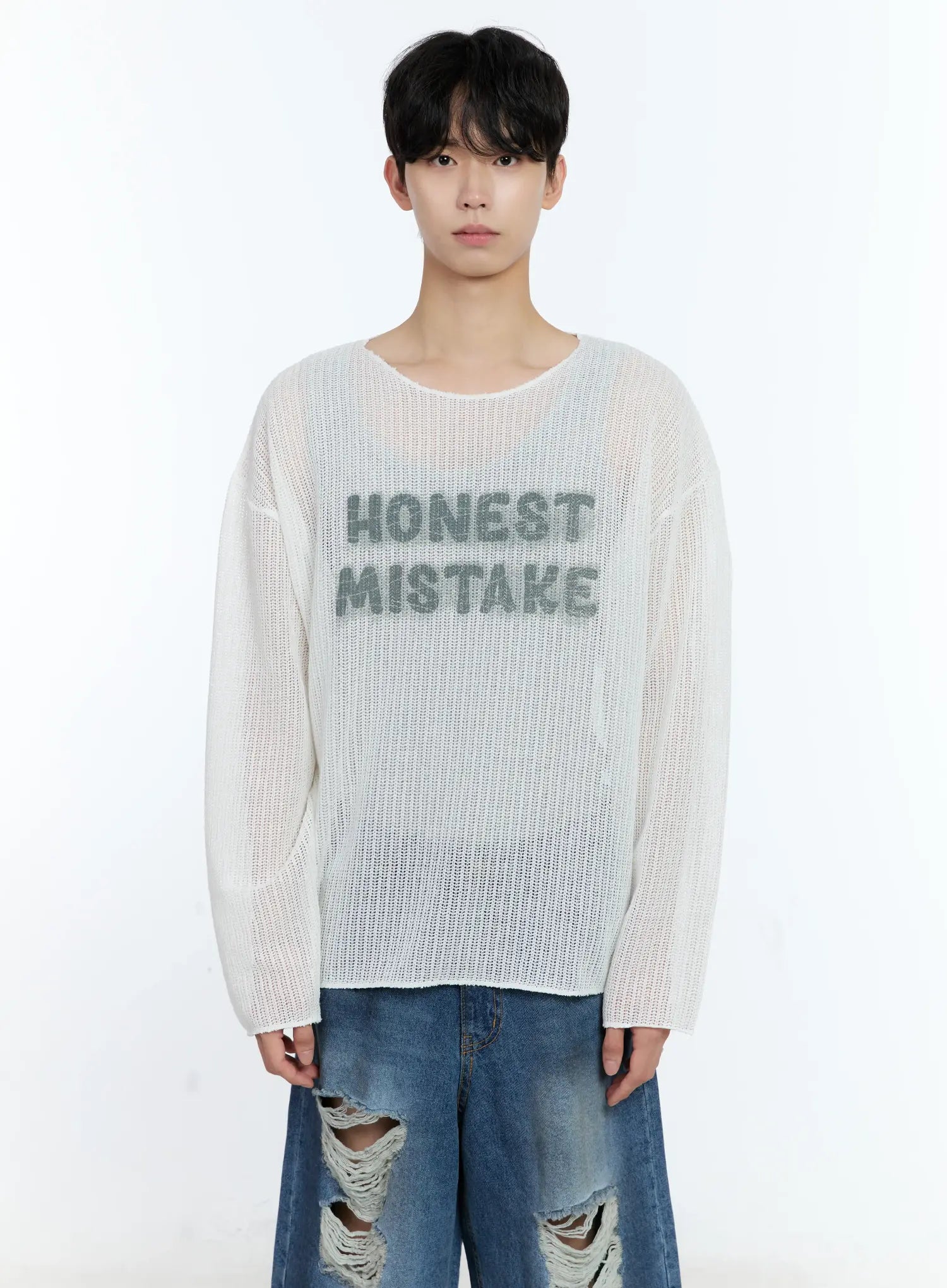 Men's Mesh Long Sleeve Graphic Top IG501