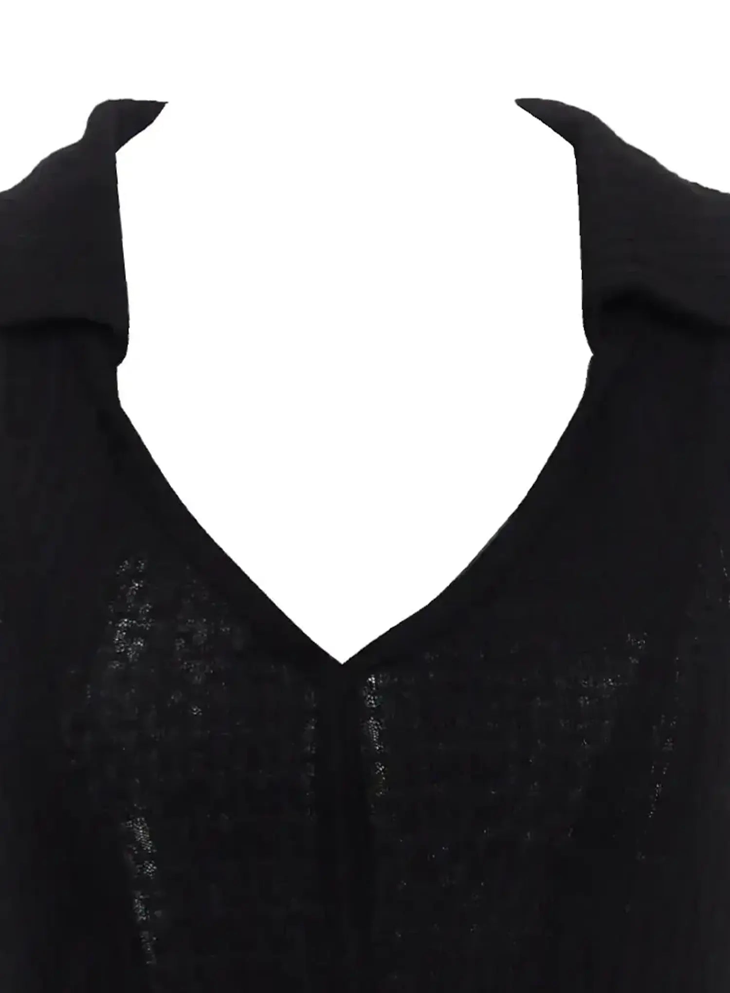 Waffle Collar Sleeveless Top  IC503