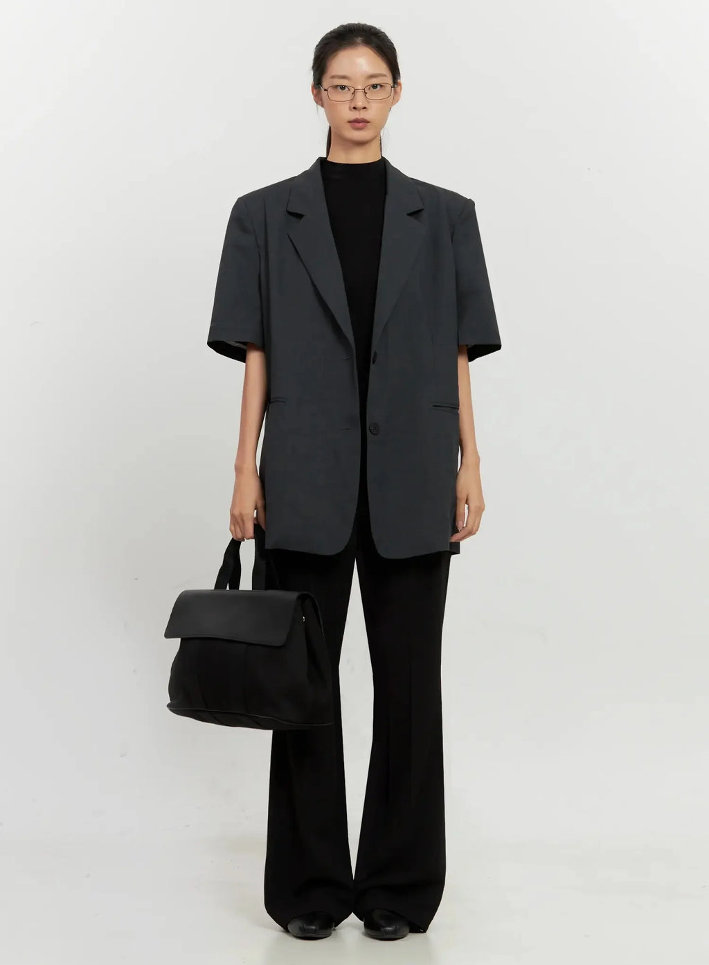 Short-Sleeve Blazer Jacket IL528