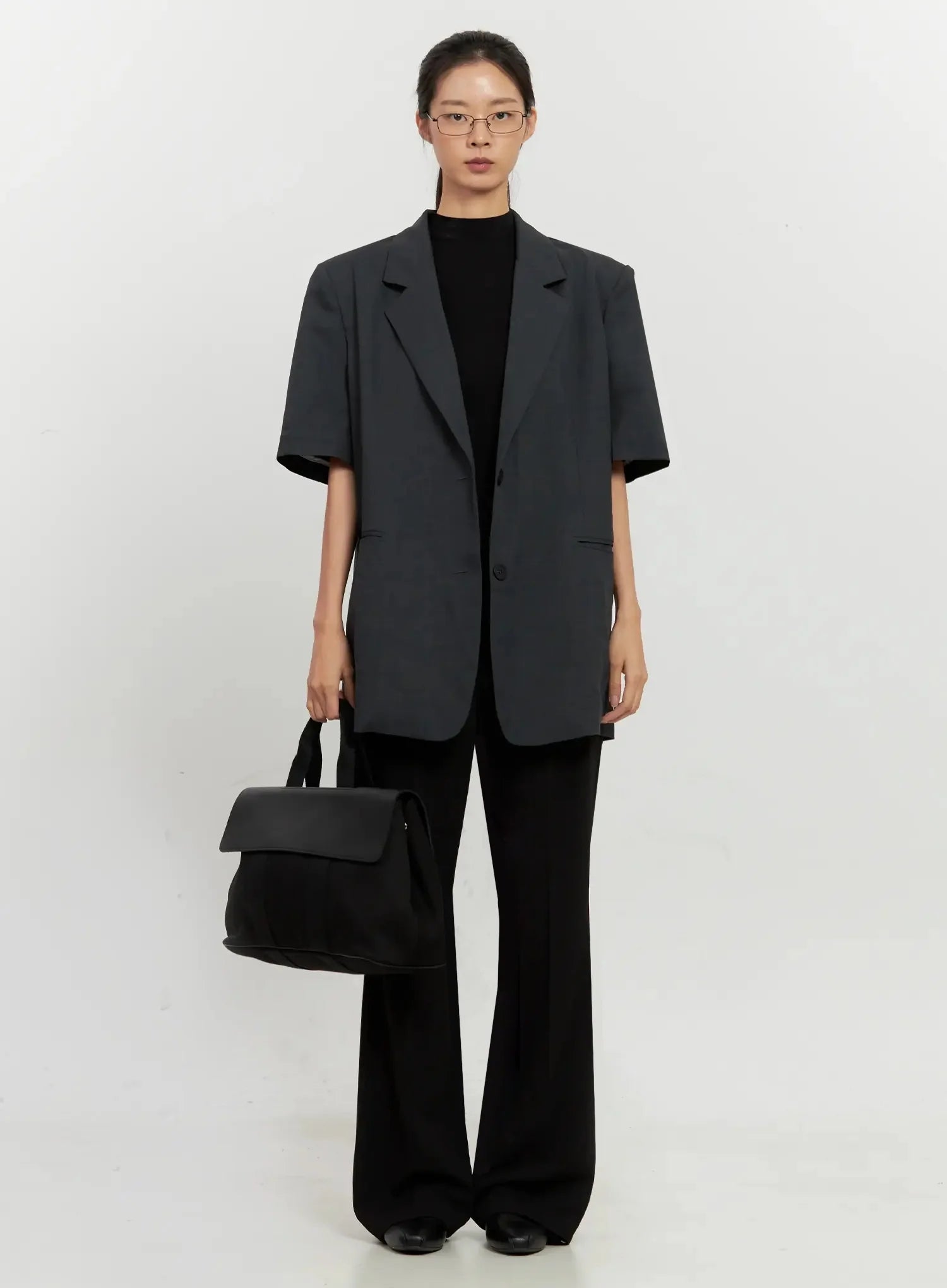 Short-Sleeve Blazer Jacket IL528