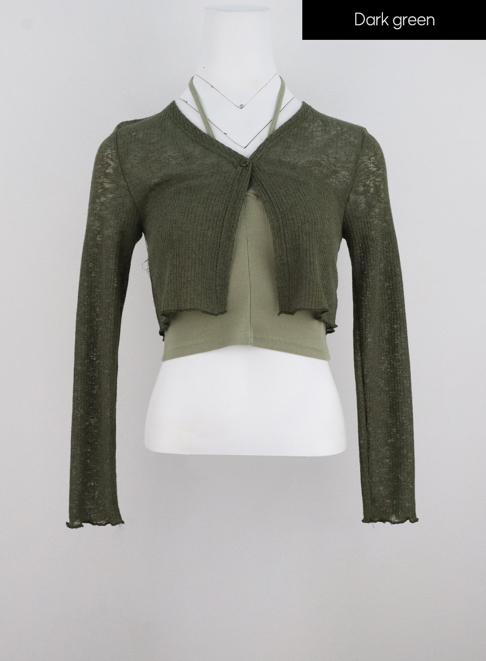 Cropped Top And Cardigan Set IG302