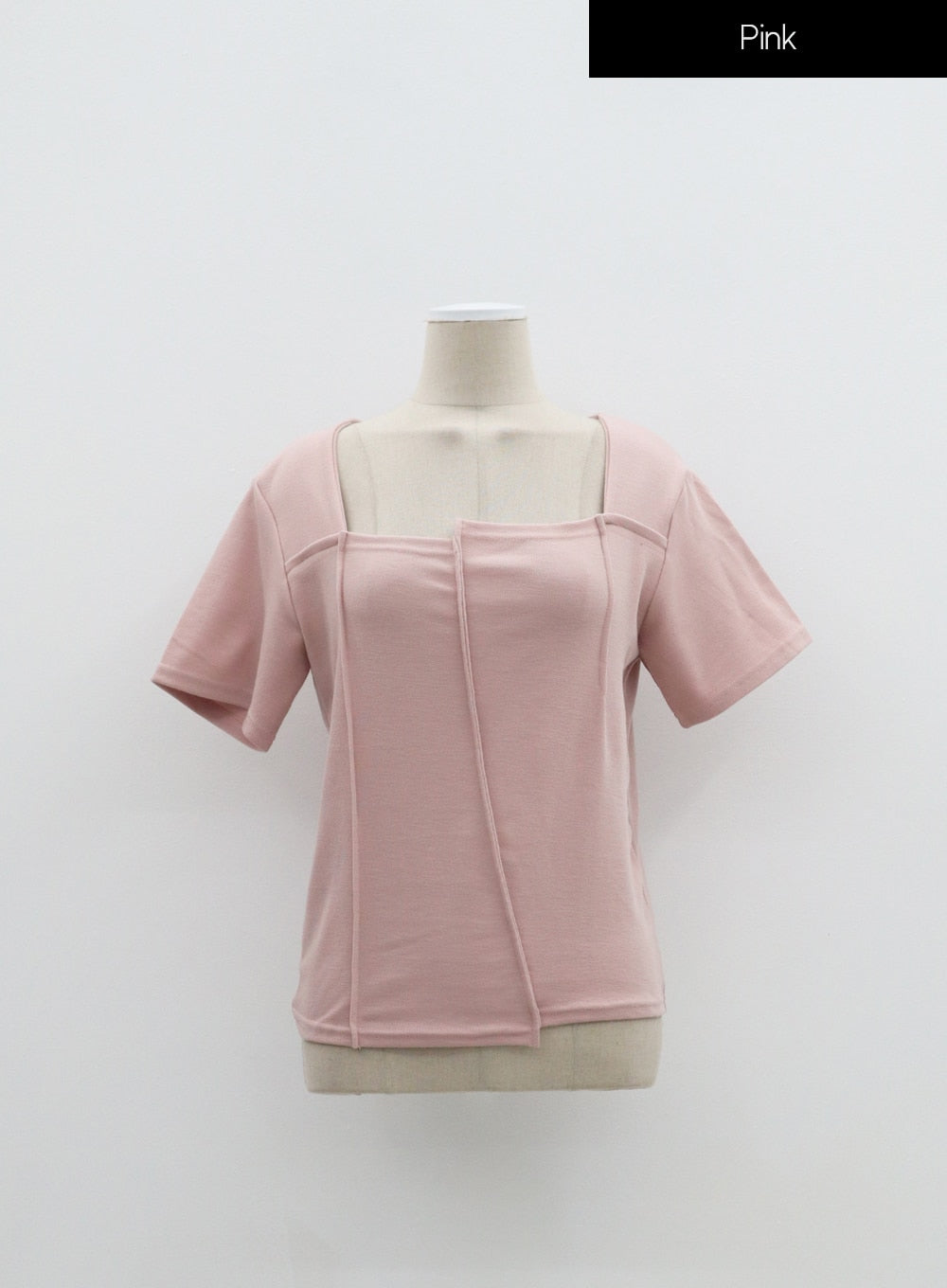 Plus Square Neck Crop T-Shirt IF317