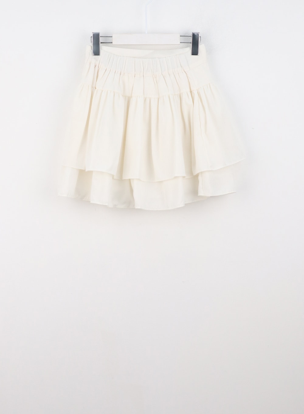 Tiered Elastic Band Mini Skirt IS322