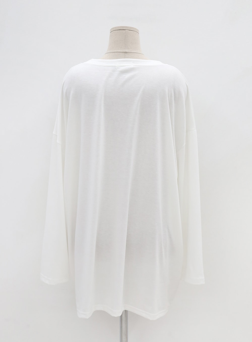Plus Basic Span Round Neck Long Sleeve T-Shirt IG09