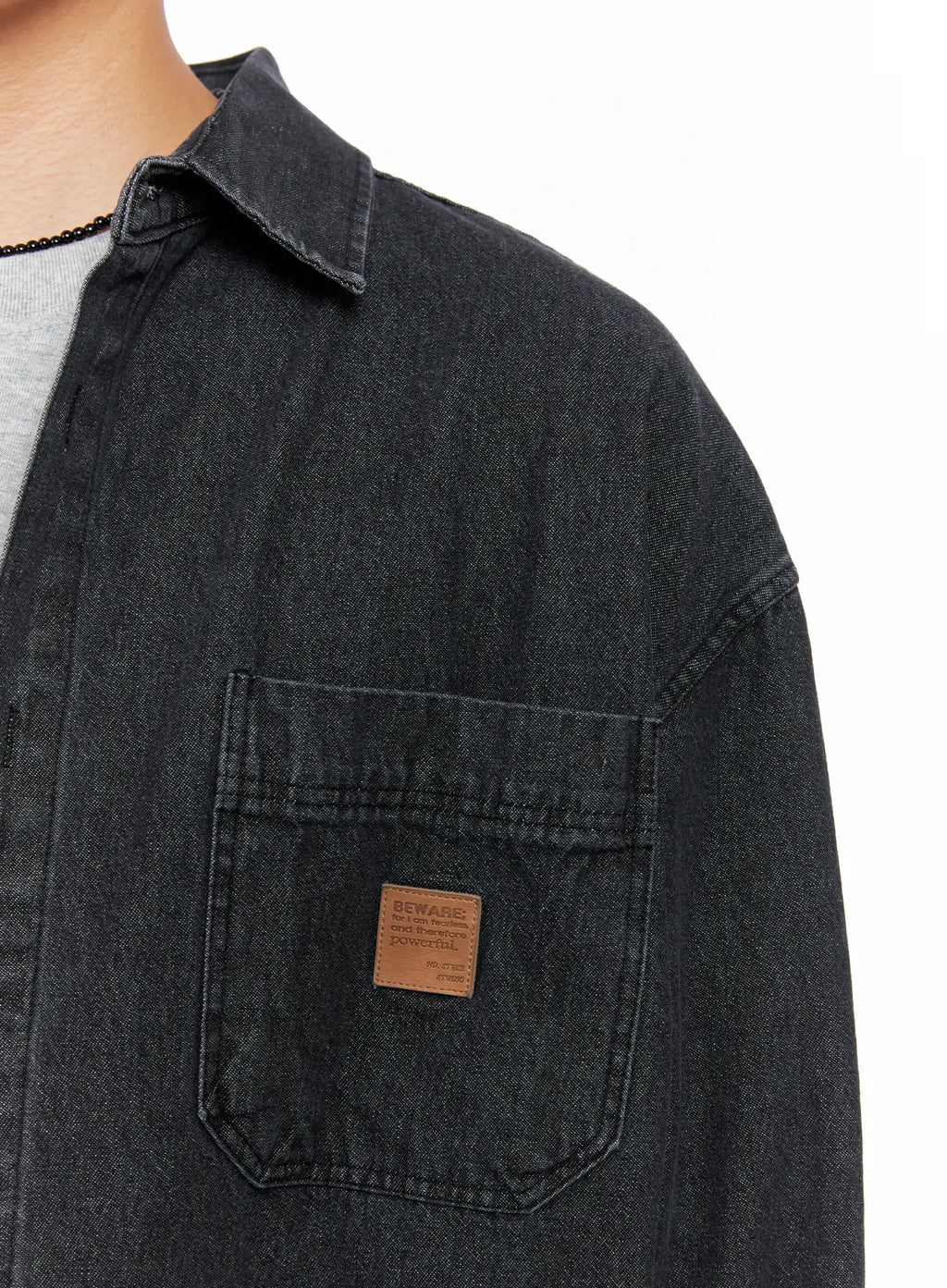 Men's Denim Patch Pocket Shirt IS510