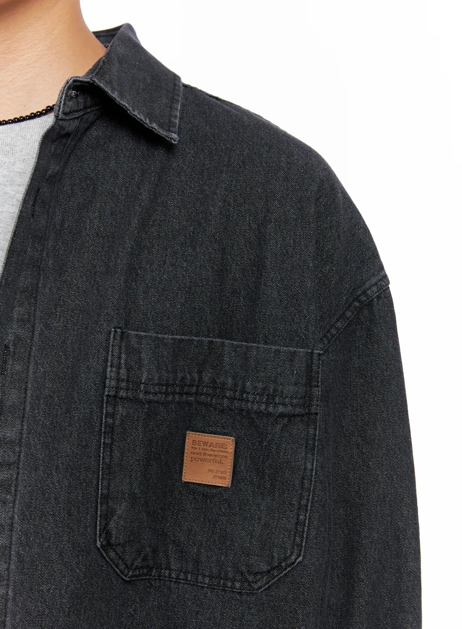 Men's Denim Patch Pocket Shirt IS510