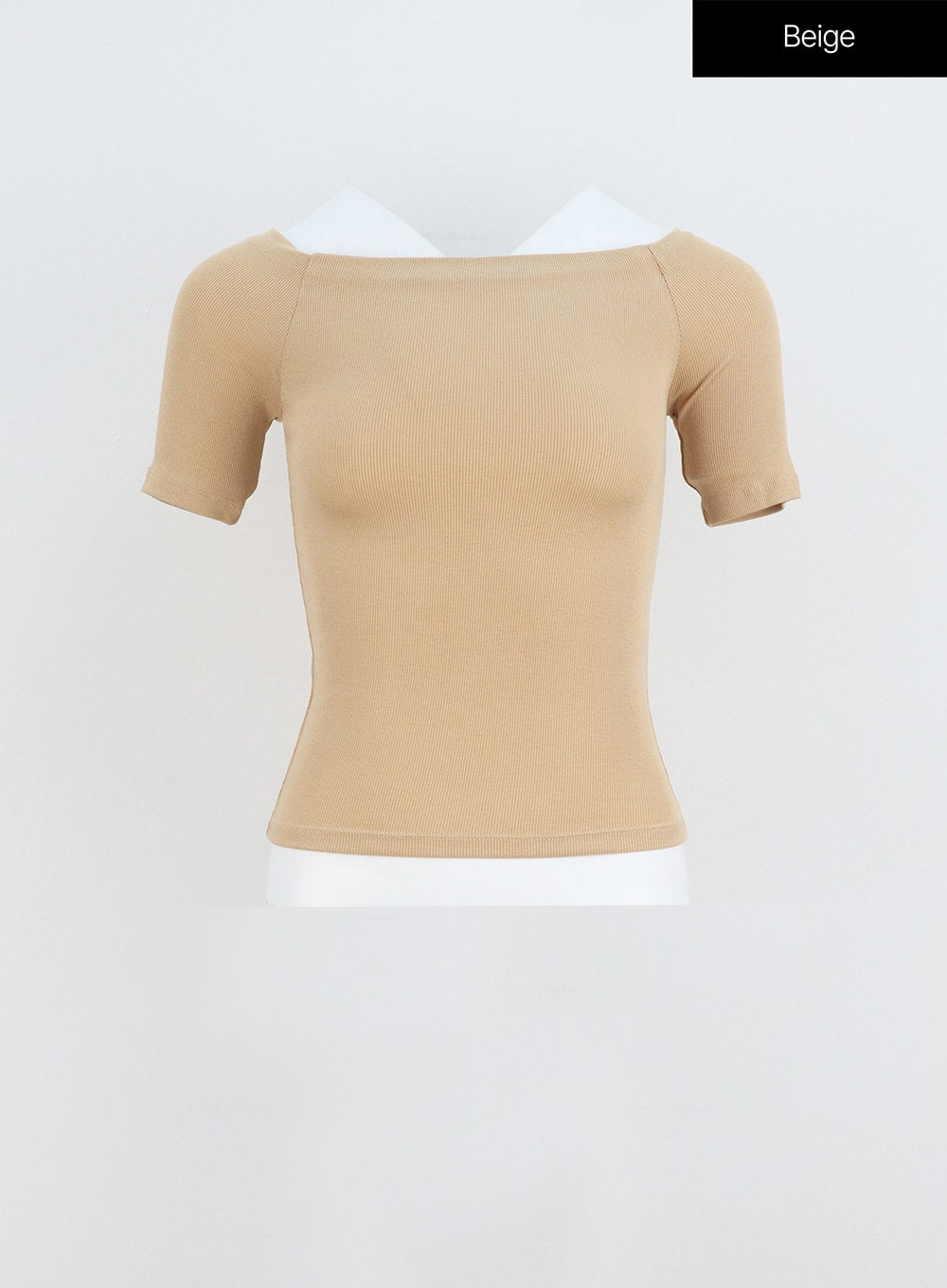 Off-Shoulder Ribbed Tee IY331