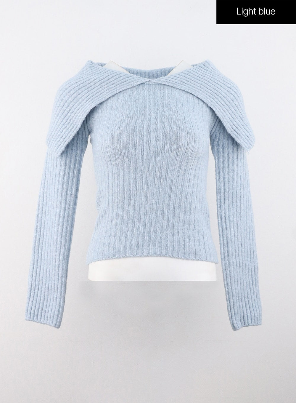 Wide Collar Off Shoulder Sweater IS315