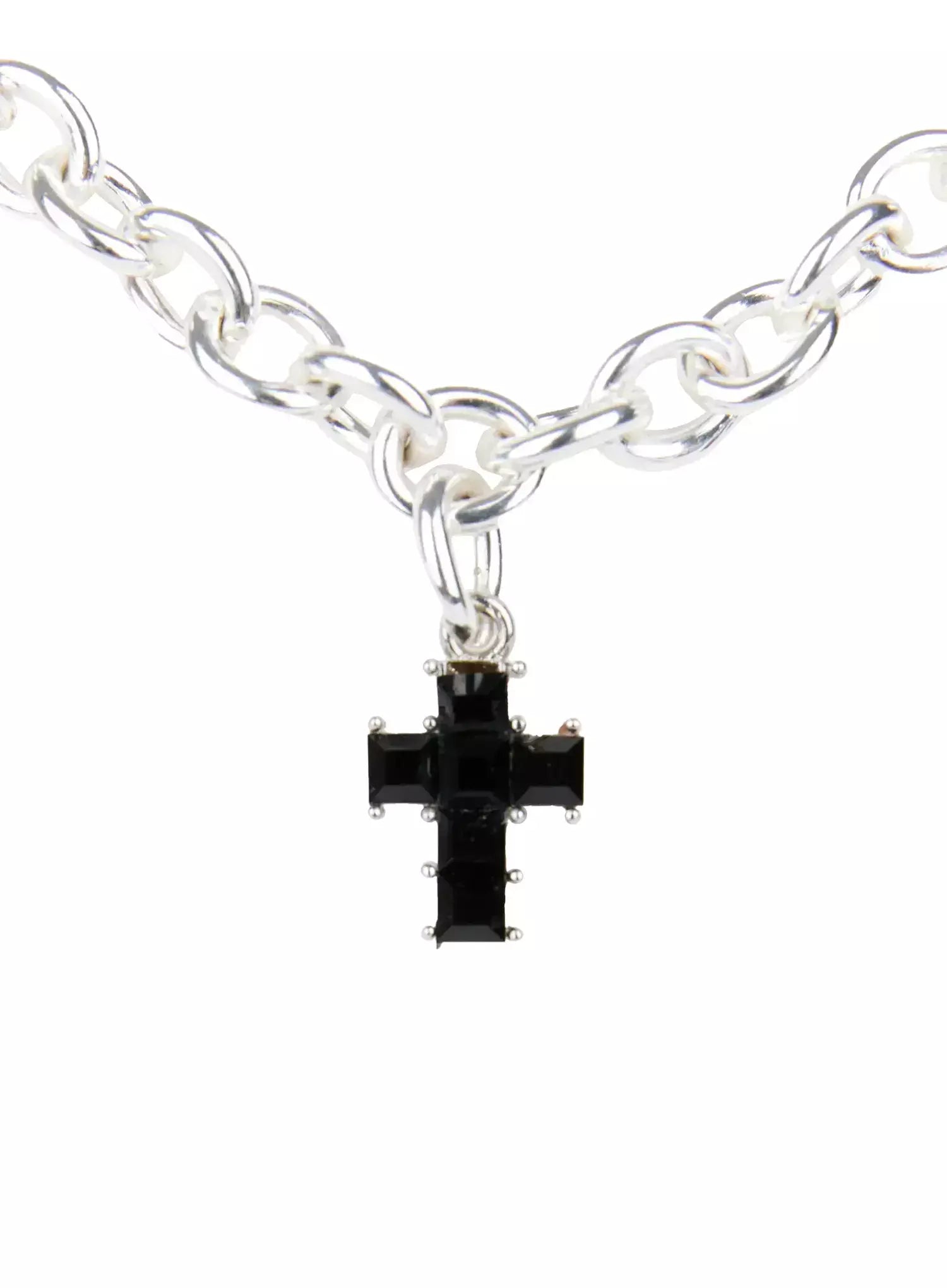 Black Cross Chain Necklace IG528