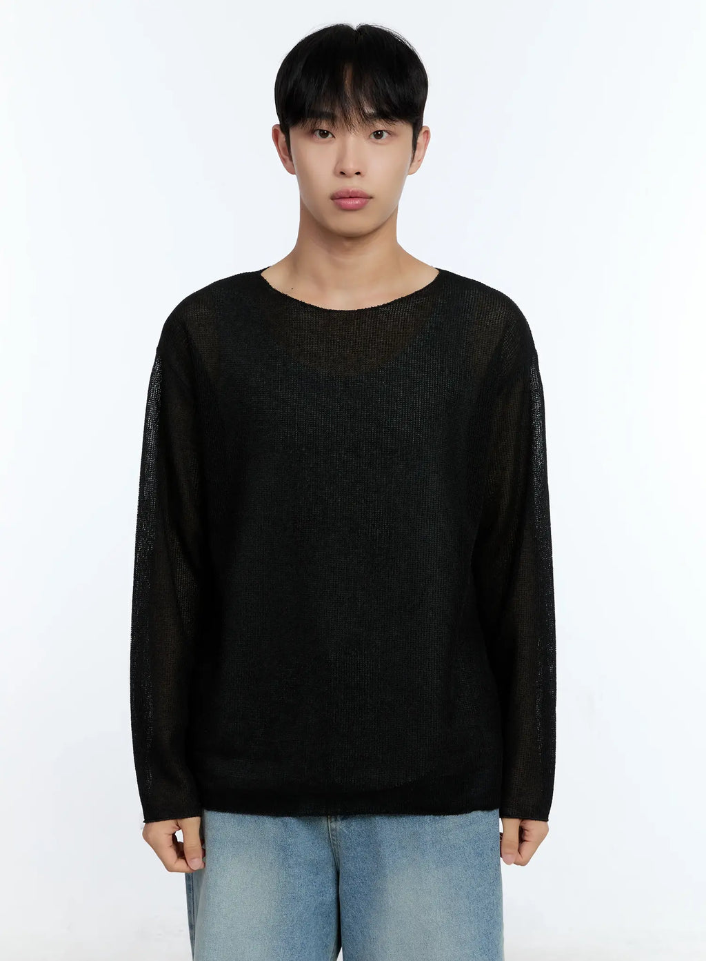 Men's Lightweight Long Sleeve Knit Top IG519