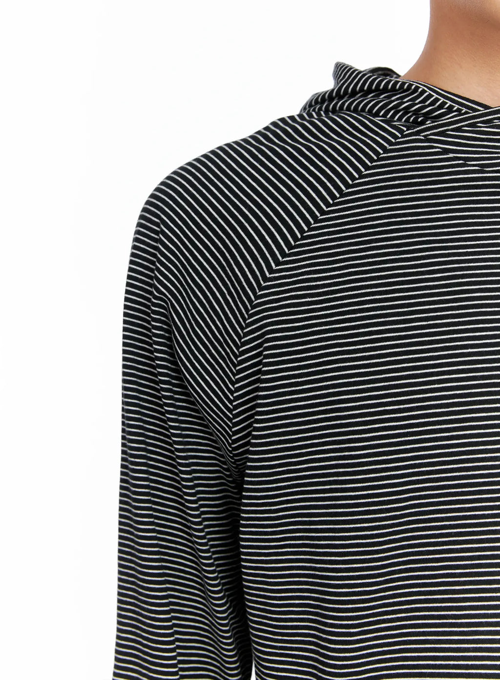 Men's Striped Long Sleeve Hoodie IS502