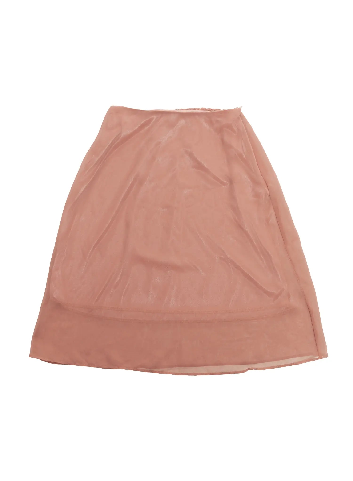 Sheer Chiffon Midi Skirt IU509