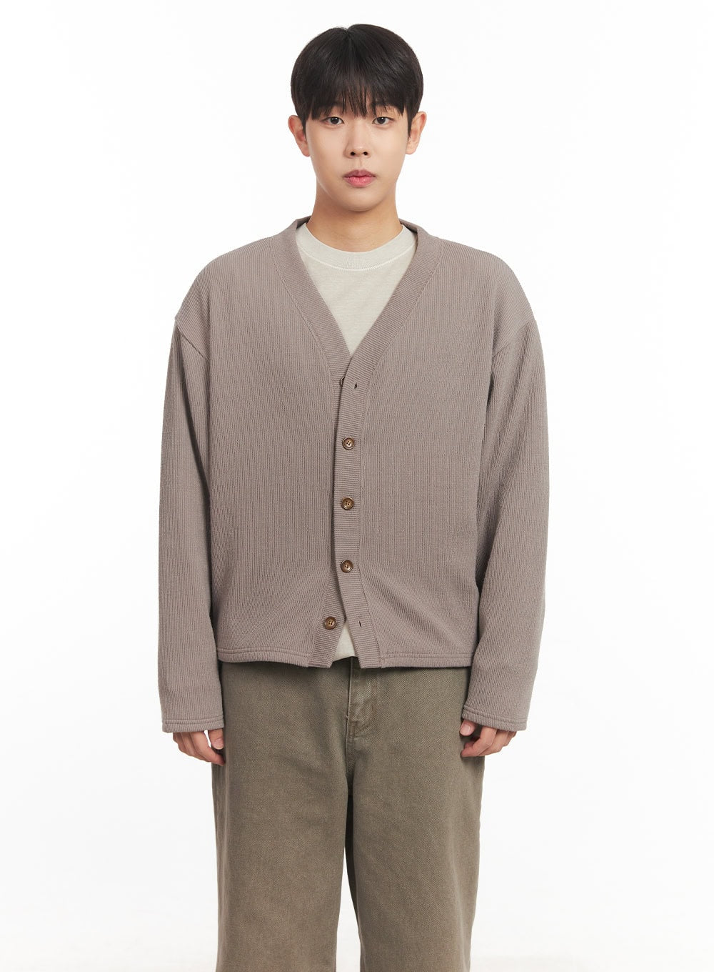 Men's V-Neck Buttoned Cardigan IM527