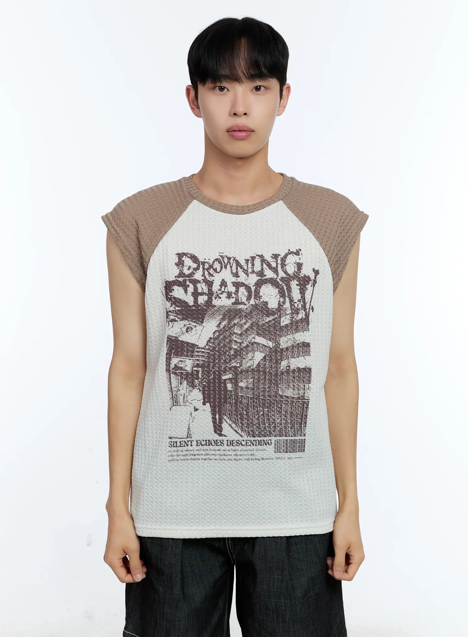 Men's Waffle Knit Sleeveless Tee IL517