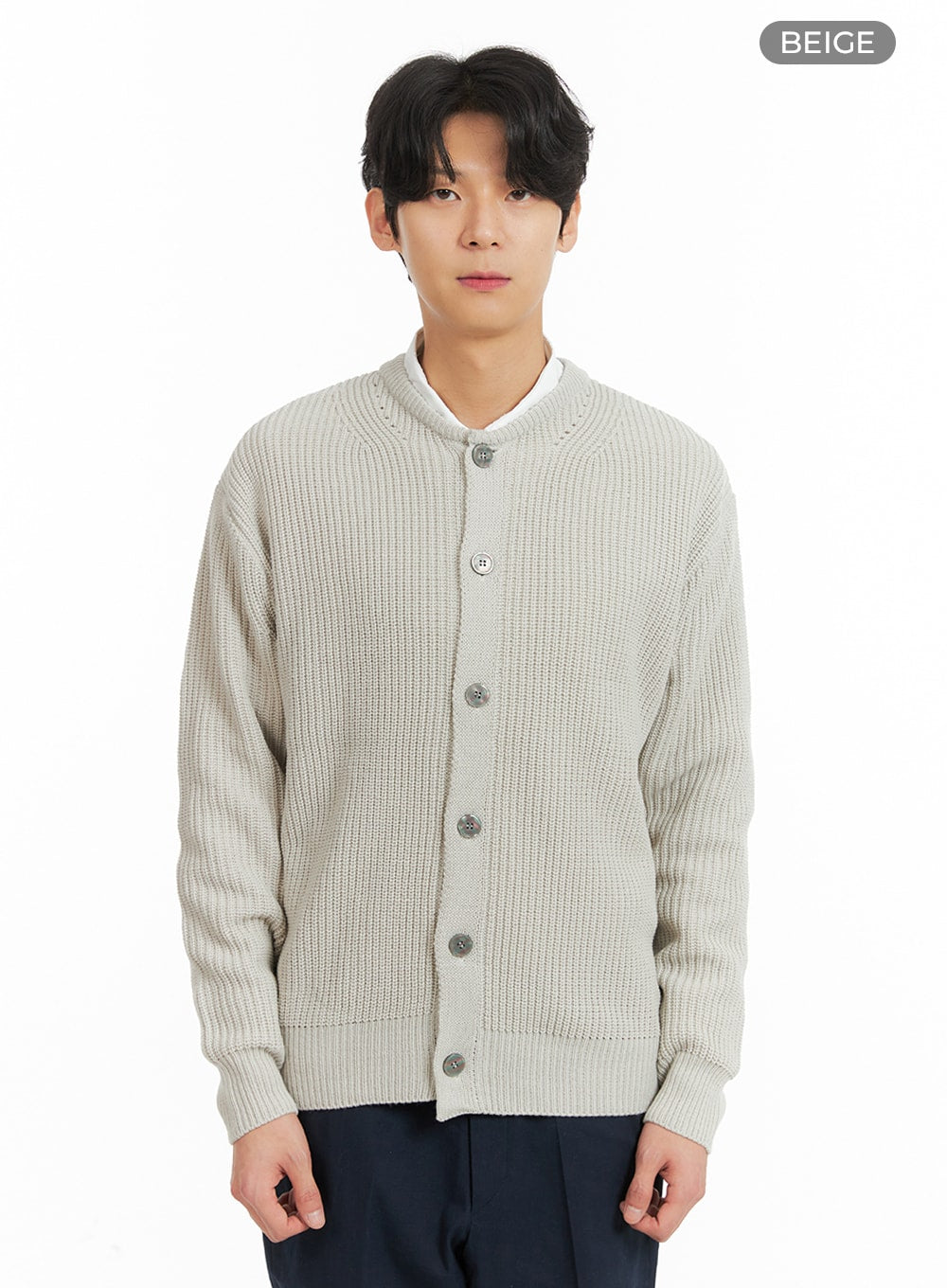 Men's Wool Blend Buttoned Cardigan IA401