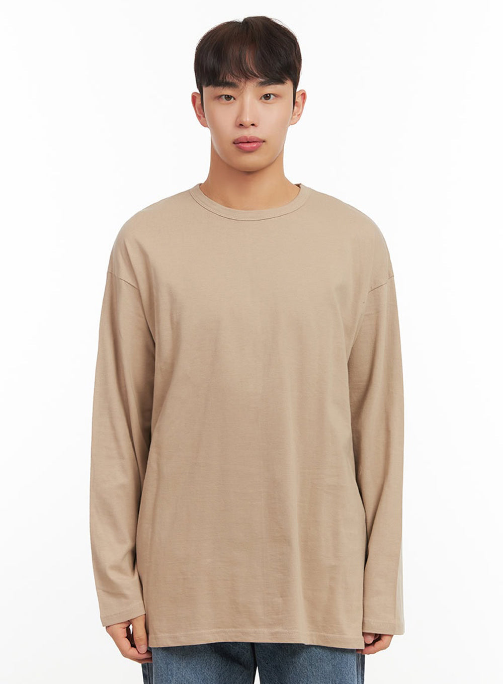Men's Essential Oversized Long-Sleeve T-Shirt IF517