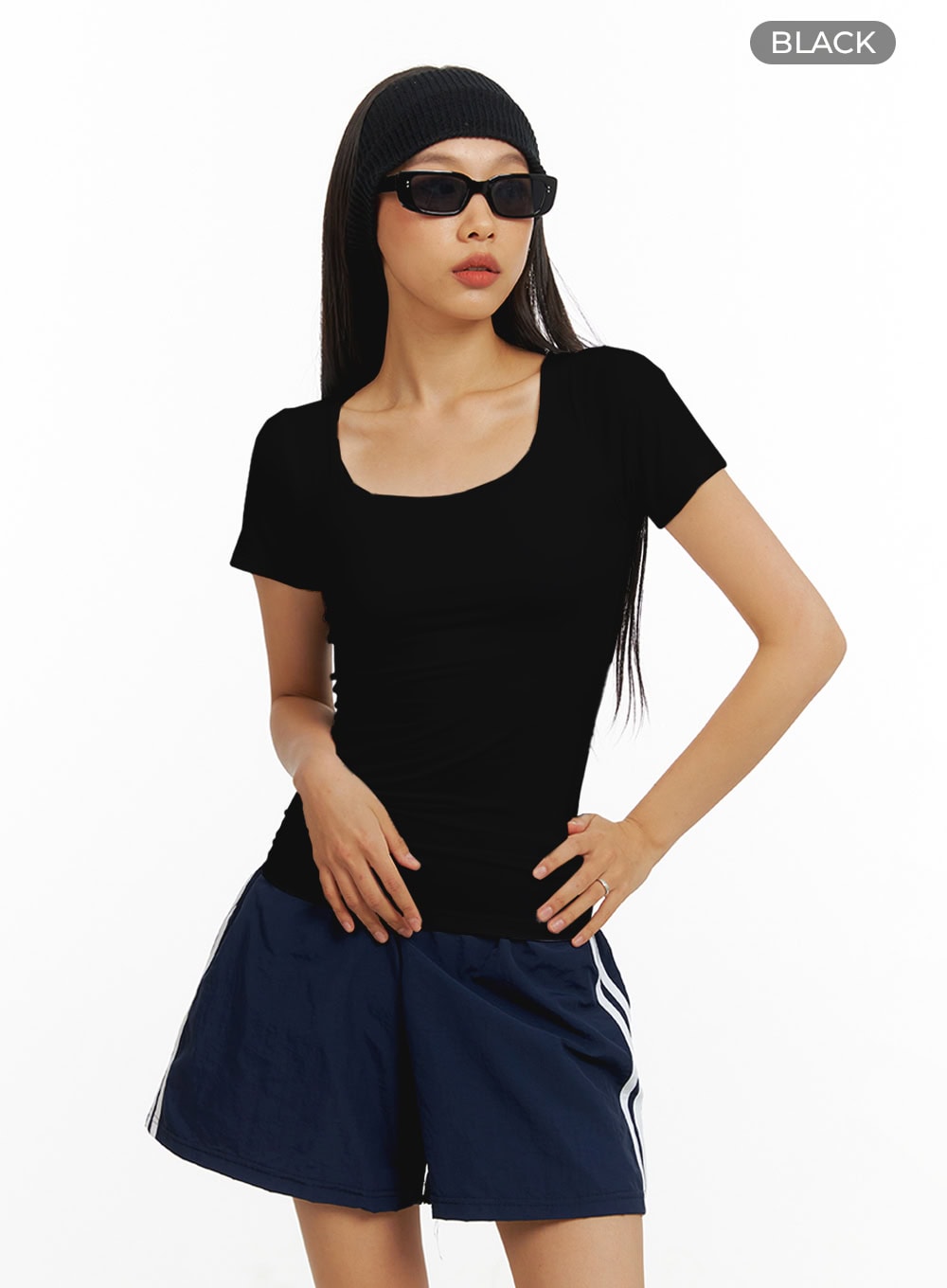 Basic Round Neck T-Shirt IY422