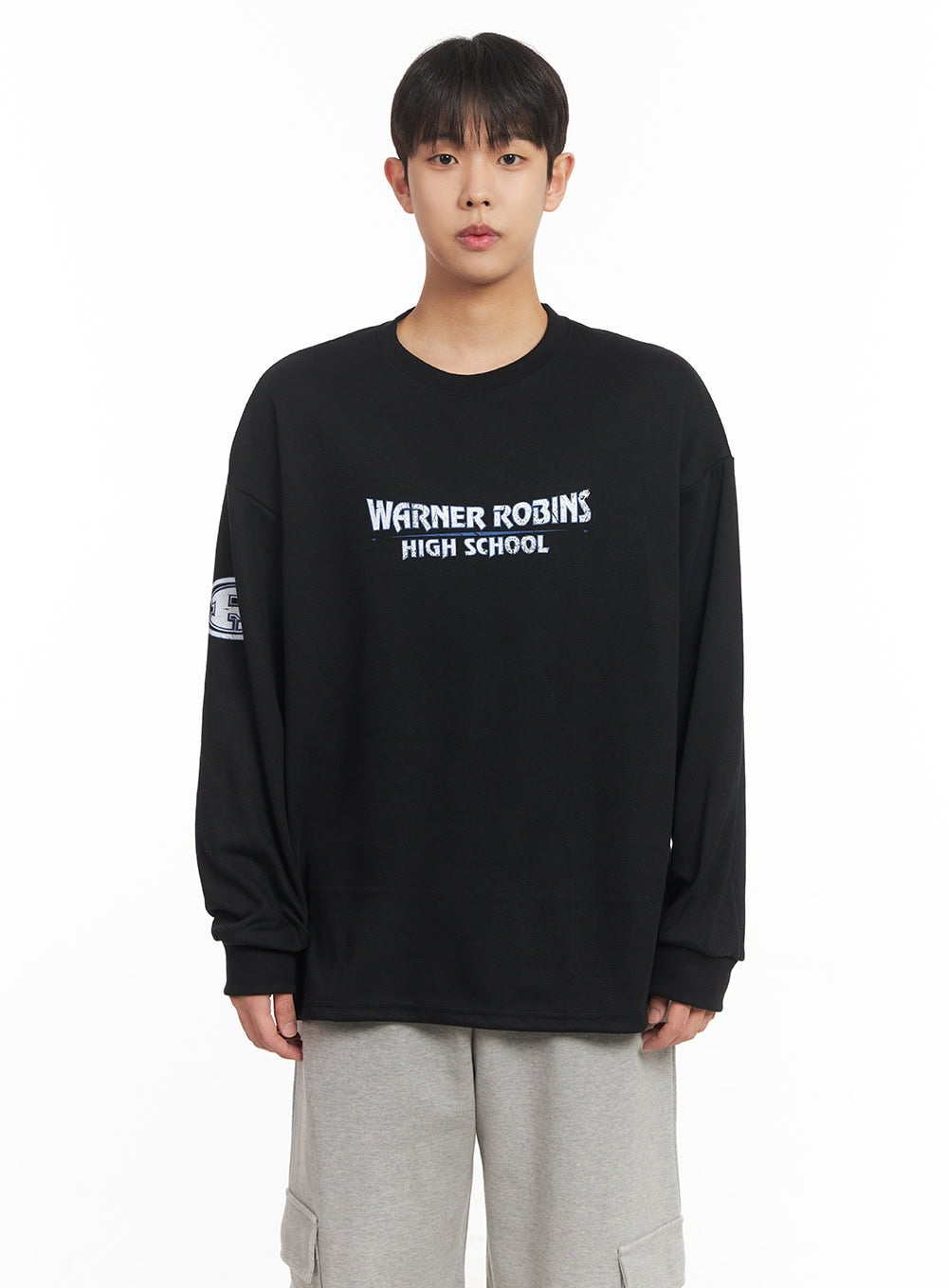 Men's Graphic Oversized Long Sleeve Tee IM517