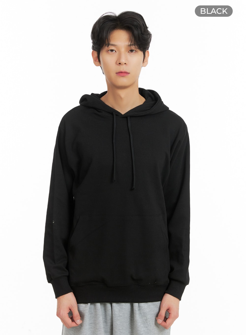 Men's Cozy Solid Cotton Hoodie IA401