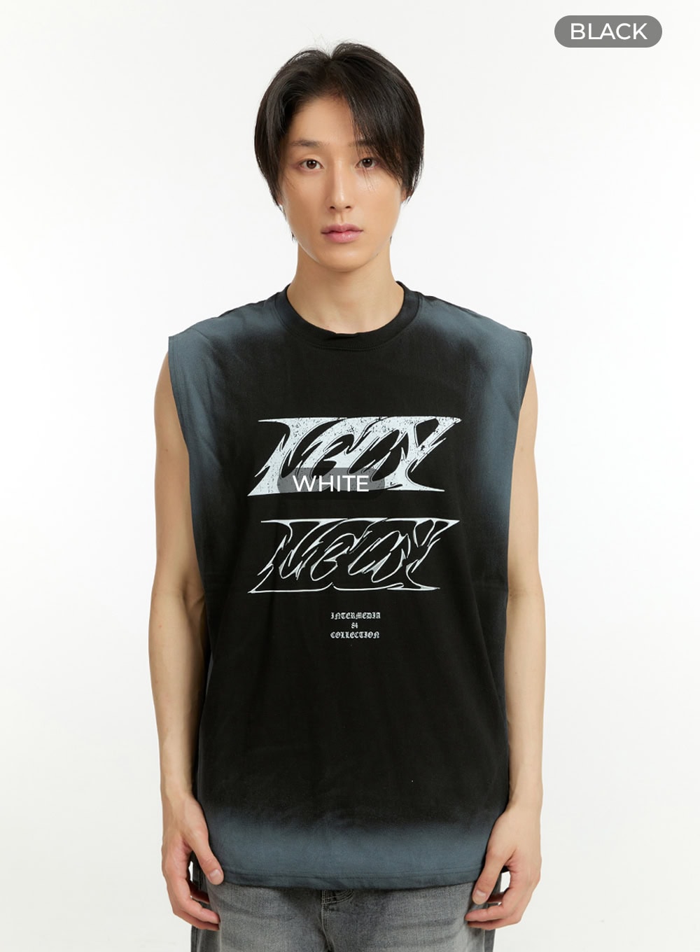 Men's Cotton Graphic Sleeveless T-Shirt IL418