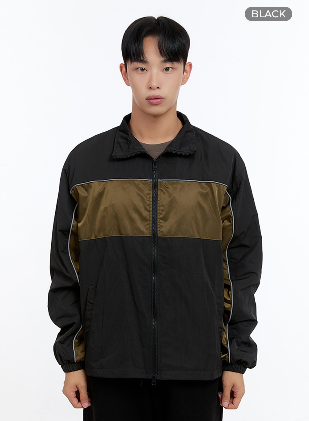 Men's Zip-Up Nylon Wind Jacket IS412