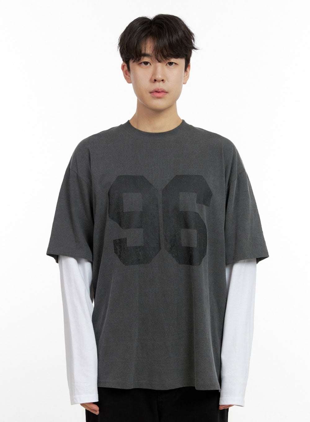 Men's Oversize Fit Round Neck Cotton Tee IN422