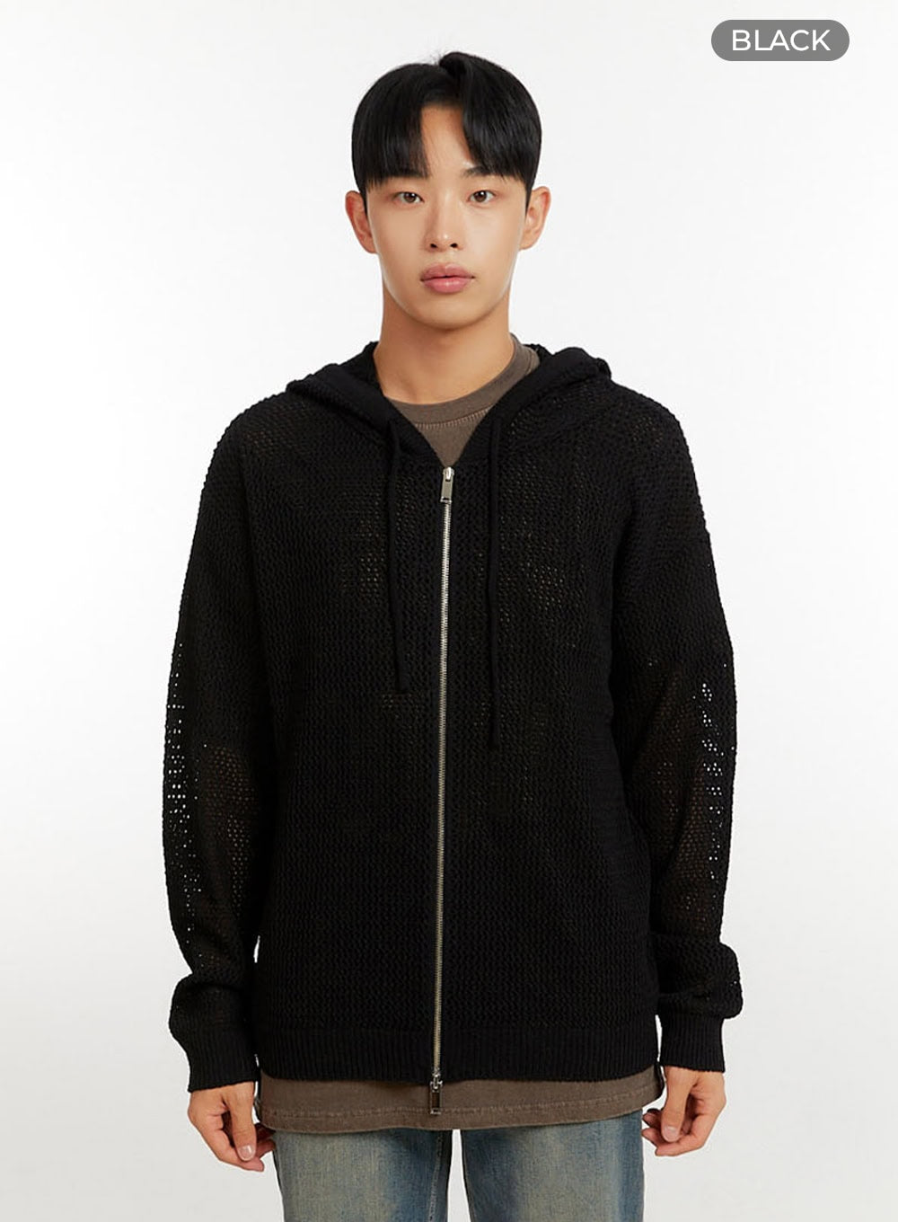 Men's Mesh Zip-Up Hoodie IU426