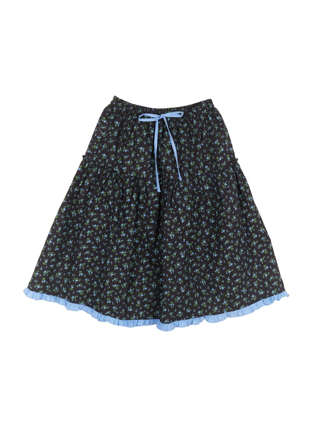 Picnic Floral Flare Midi Skirt IM528