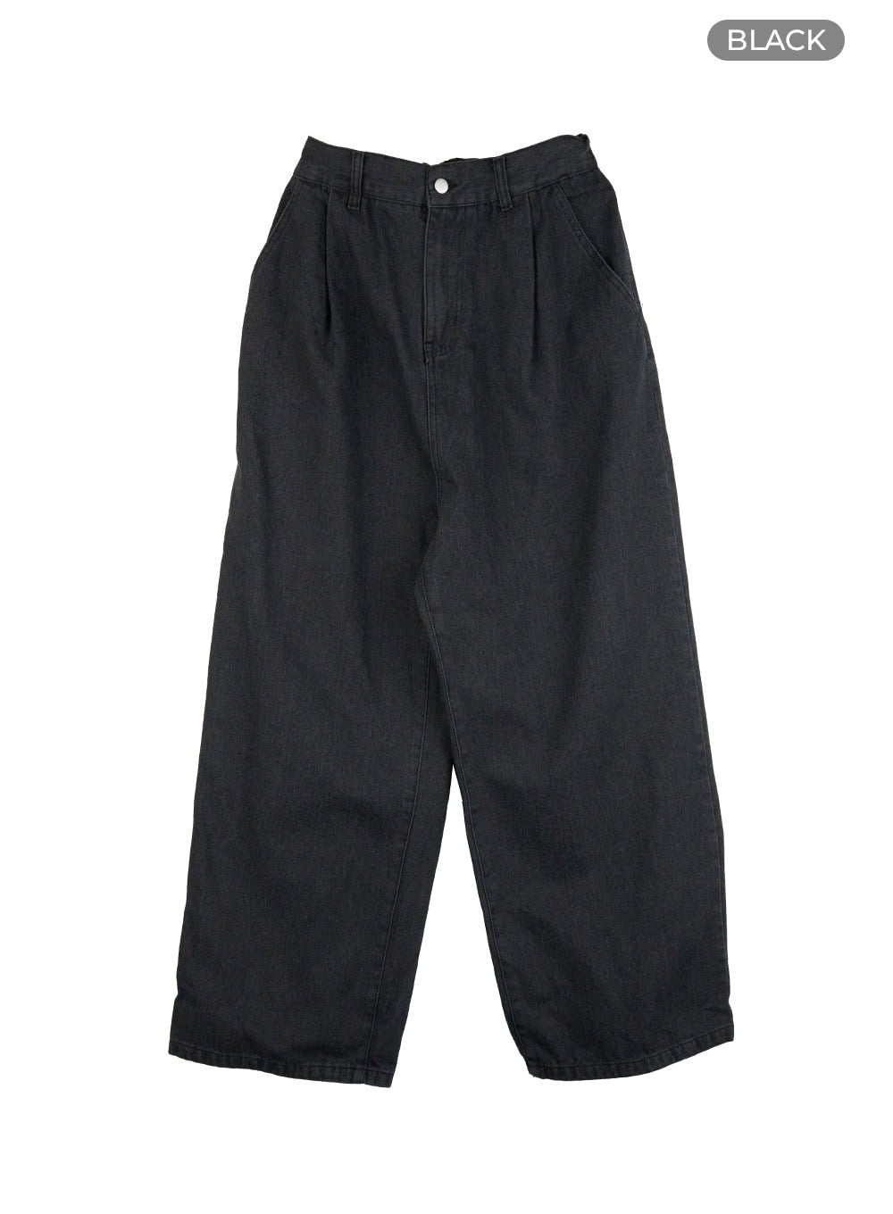 Men's Pintuck Wide Fit Cotton Denim Jeans IS419