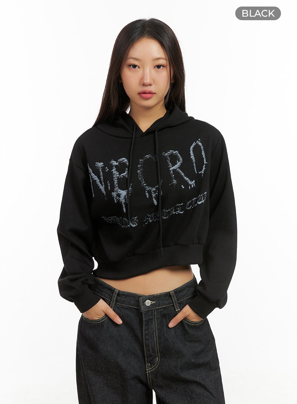 Acubi Graphic Crop Hoodie IS402