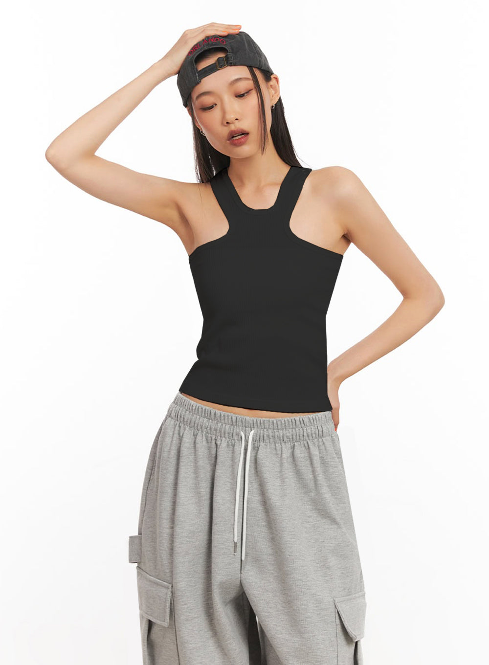 Slim-Fit Cotton Tank Top IA504